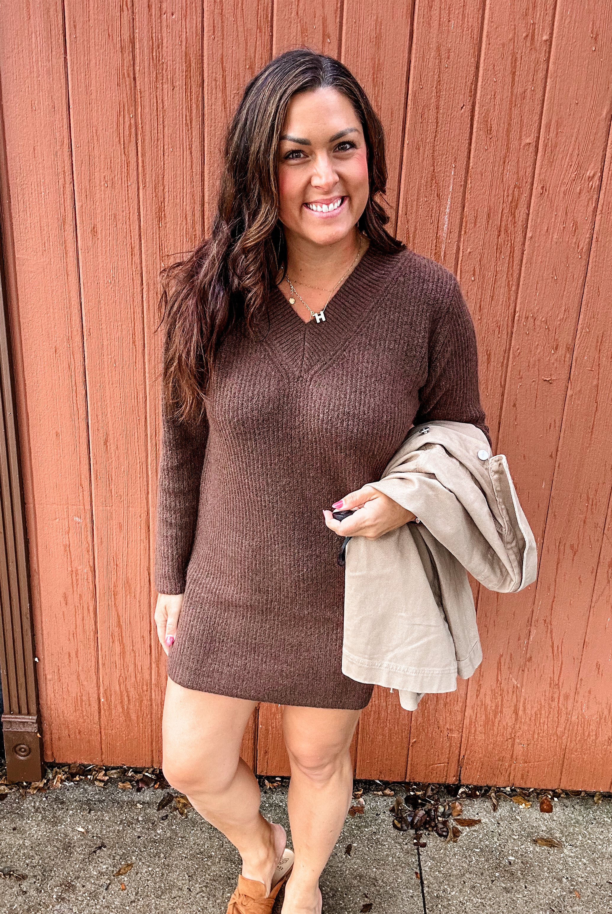 Autumn Glow Sweater Dress (S-L)-180 Dresses-Zenana-Hello Friends Boutique-Woman's Fashion Boutique Located in Traverse City, MI