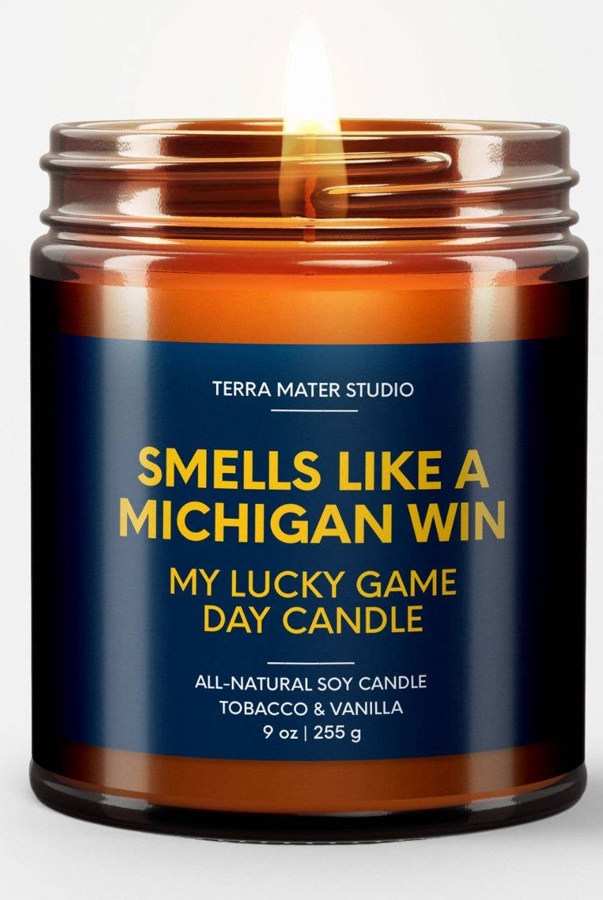 Michigan Win Game Day Candle-300 Treats/Gift-Terra Mater Studio LLC-Hello Friends Boutique-Woman's Fashion Boutique Located in Traverse City, MI