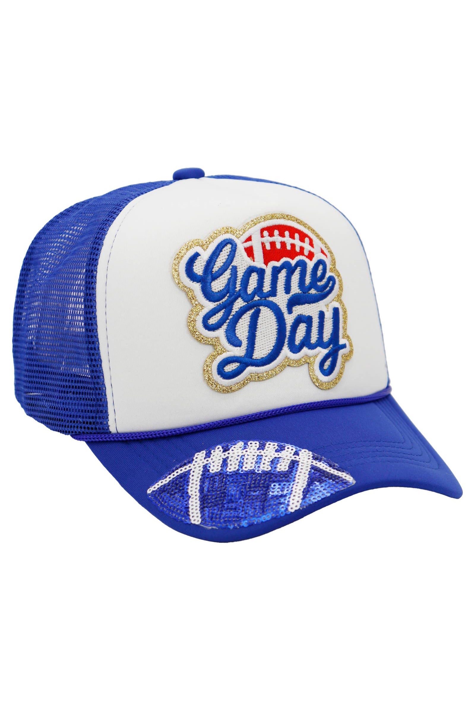 Football Gameday Trucker Hat-280 Other Accessories-Cap Zone-Hello Friends Boutique-Woman's Fashion Boutique Located in Traverse City, MI