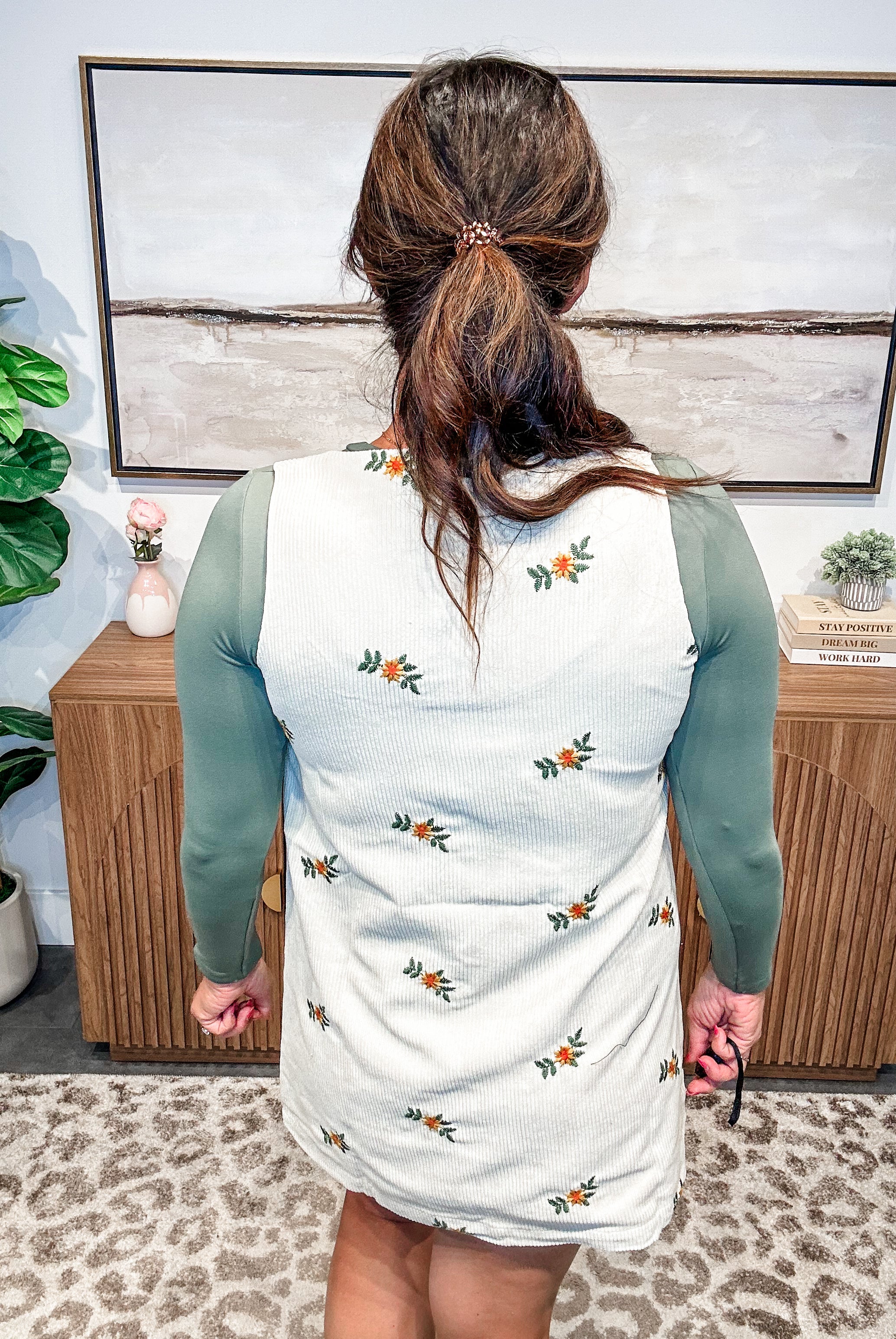 Velvet Bloom Corduroy Dress (S-L)-180 Dresses-Fantastic Fawn-Hello Friends Boutique-Woman's Fashion Boutique Located in Traverse City, MI
