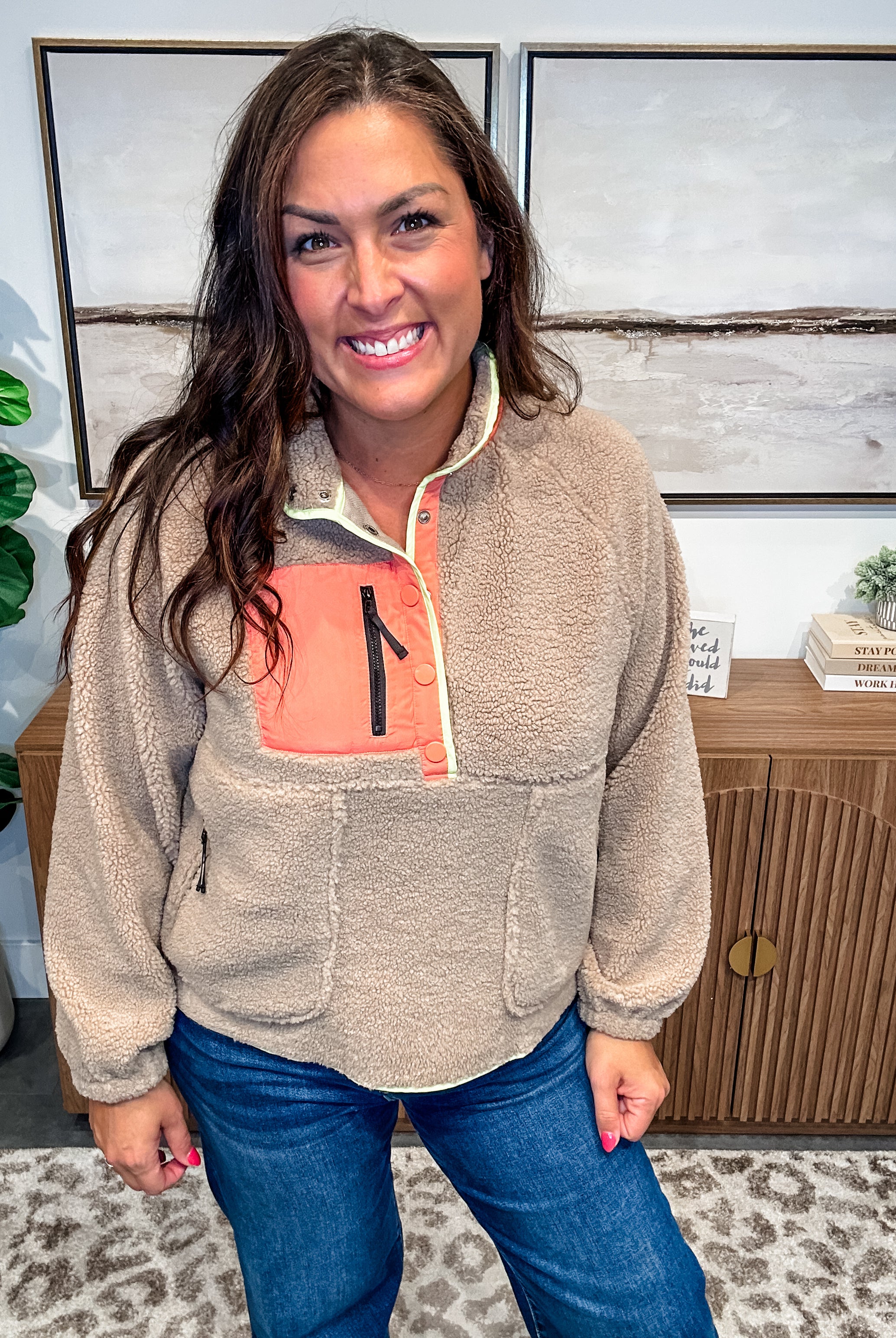 Weekend Wanderer Pullover in Desert Sand (S-XL)-140 Sweaters-LovLov-Hello Friends Boutique-Woman's Fashion Boutique Located in Traverse City, MI