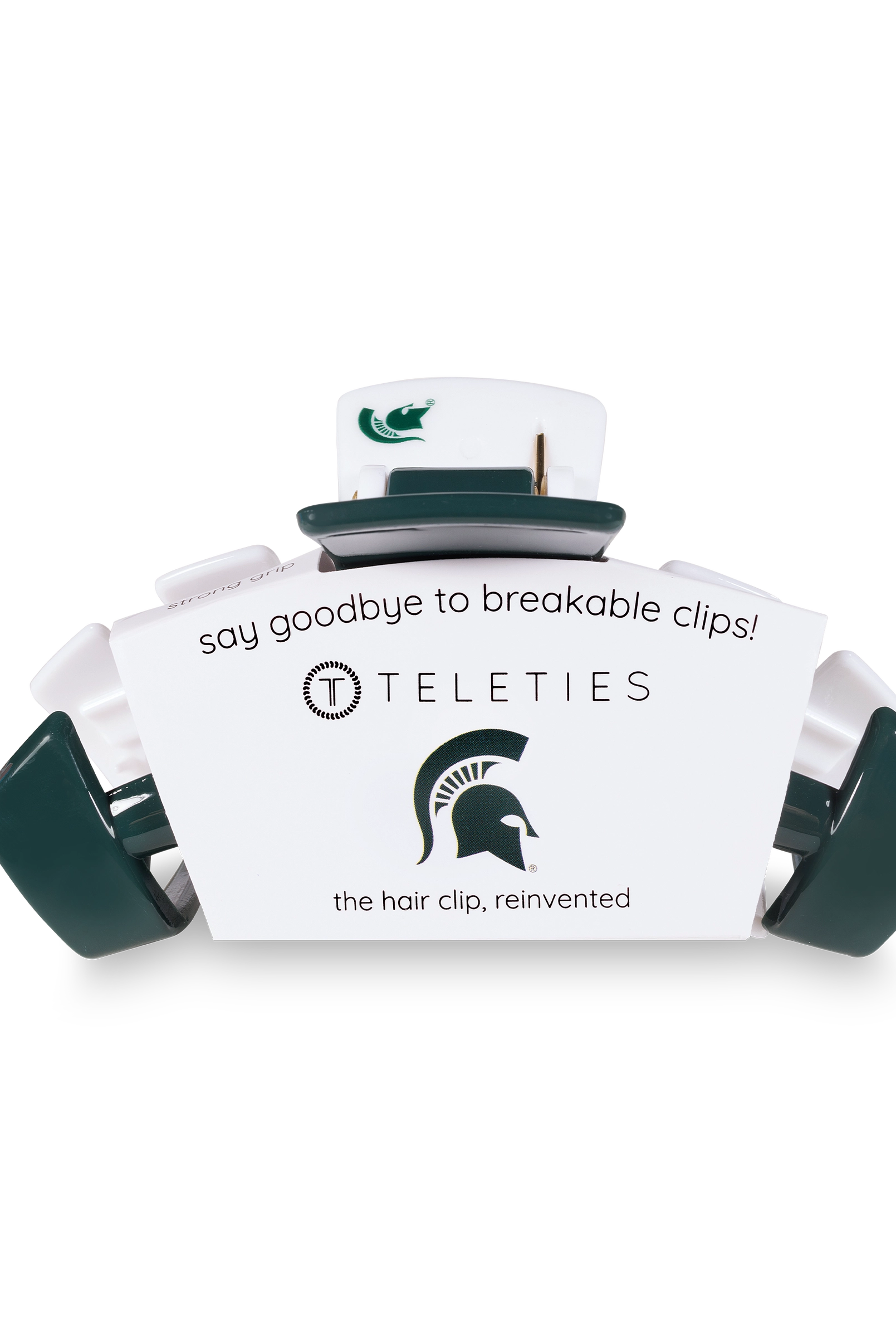 Hair Clip | Medium | Michigan State Univ.-290 Beauty-faire - TELETIES-Hello Friends Boutique-Woman's Fashion Boutique Located in Traverse City, MI