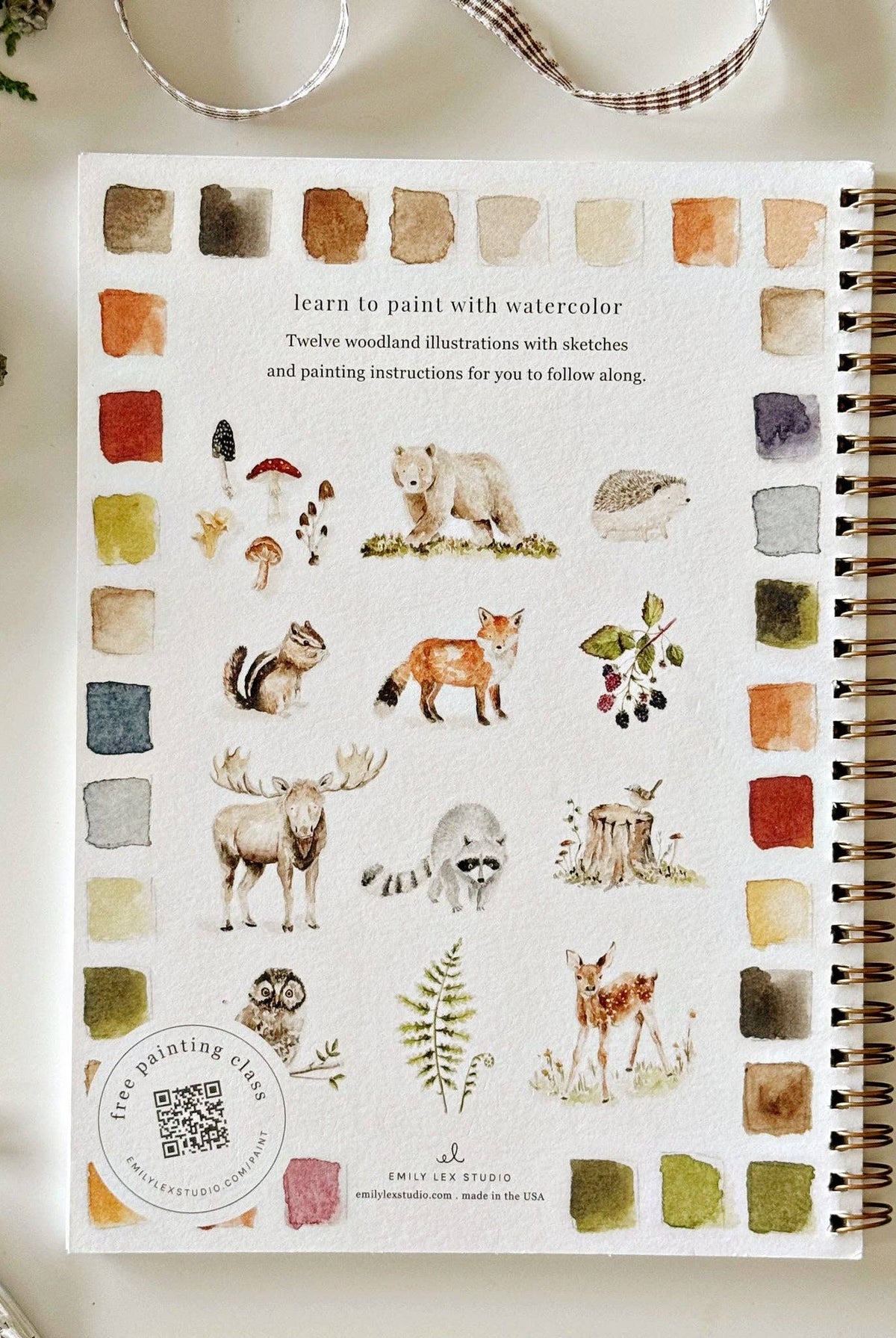 Woodland Watercolor Workbook-300 Treats/Gift-emily lex studio-Hello Friends Boutique-Woman's Fashion Boutique Located in Traverse City, MI