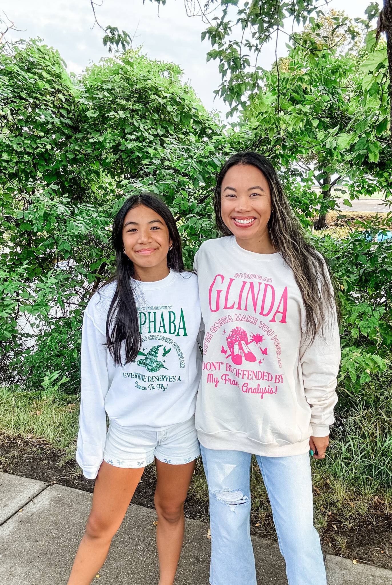 Elphaba OR Glinda Youth (XS-XL) & Adult Sweatshirt (S-2XL)-150 Sweatshirts/Hoodies-Poppy & Pine-Hello Friends Boutique-Woman's Fashion Boutique Located in Traverse City, MI