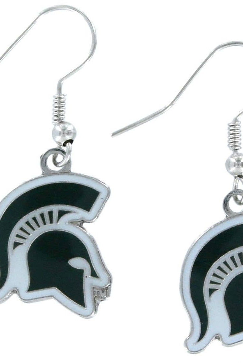 NCAA Michigan State Spartans Earrings-240 Jewelry-Aminco USA-Hello Friends Boutique-Woman's Fashion Boutique Located in Traverse City, MI