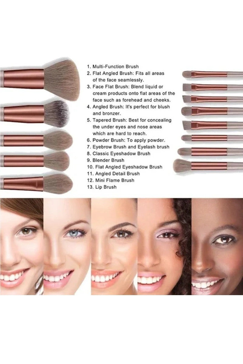 13 PC Make Up Brush Set-290 Beauty-ZENANA-Hello Friends Boutique-Woman's Fashion Boutique Located in Traverse City, MI