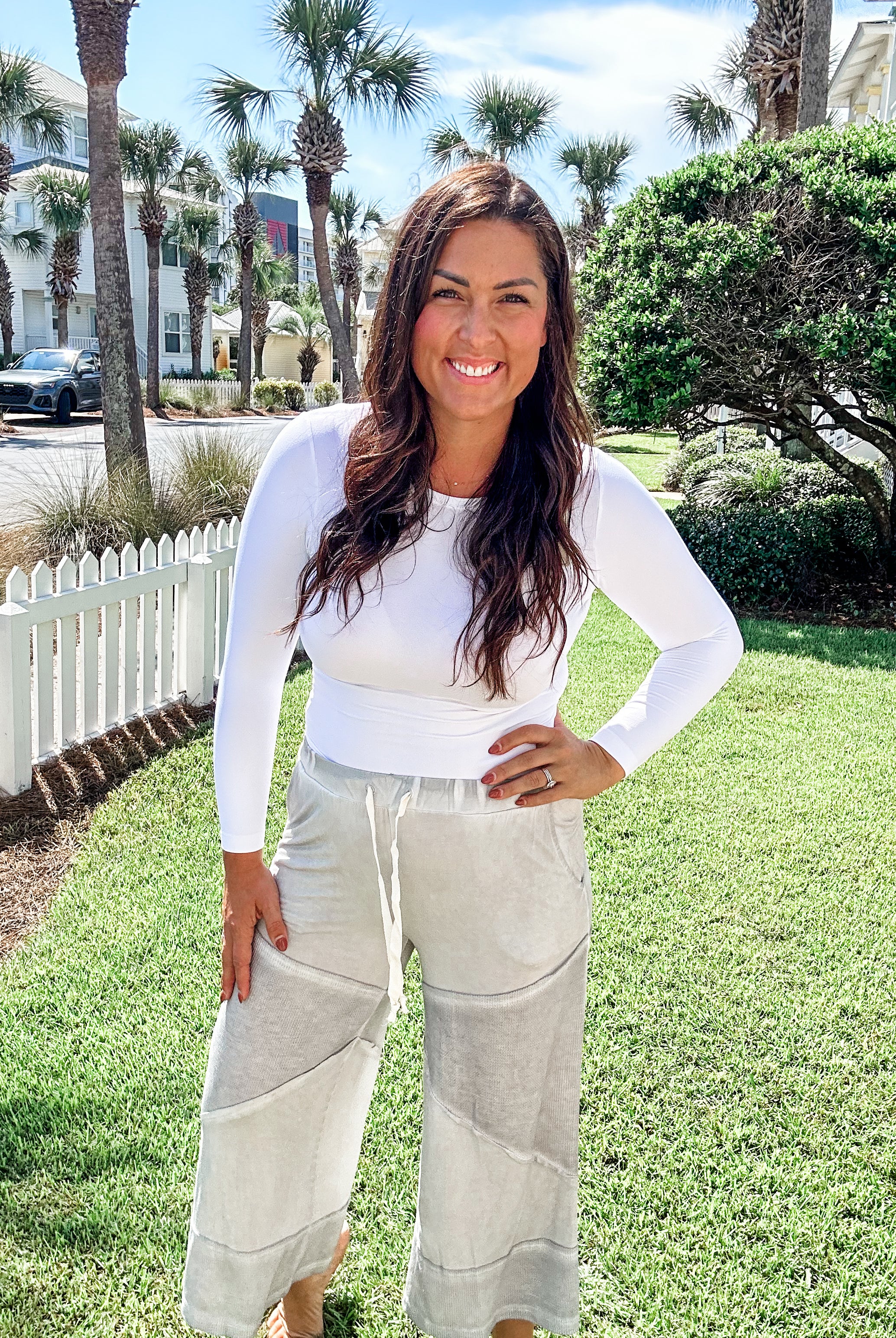 My Fave Dove Pant (S-L)-230 Other Bottoms-POL-Hello Friends Boutique-Woman's Fashion Boutique Located in Traverse City, MI