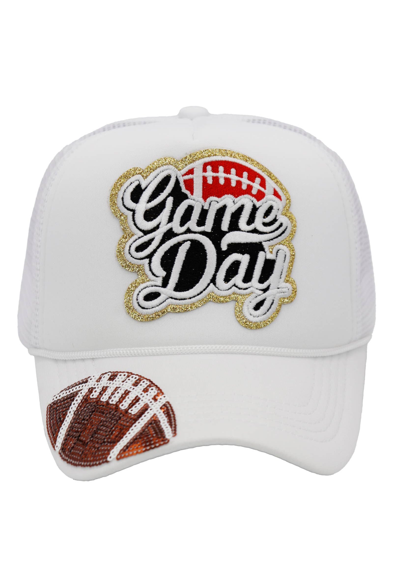 Football Gameday Trucker Hat-280 Other Accessories-Cap Zone-Hello Friends Boutique-Woman's Fashion Boutique Located in Traverse City, MI