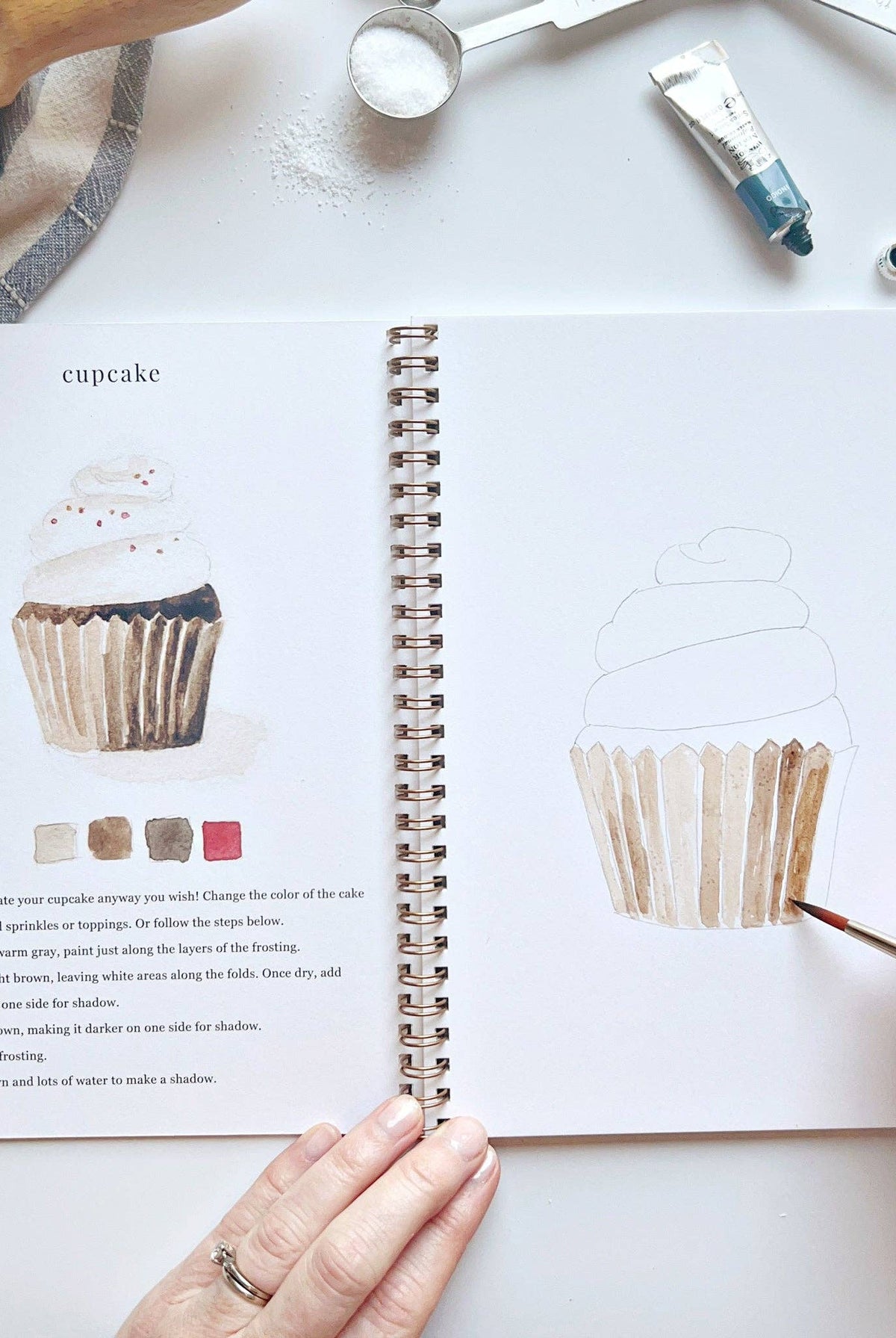 Bake & Paint Watercolor Workbook-300 Treats/Gift-emily lex studio-Hello Friends Boutique-Woman's Fashion Boutique Located in Traverse City, MI