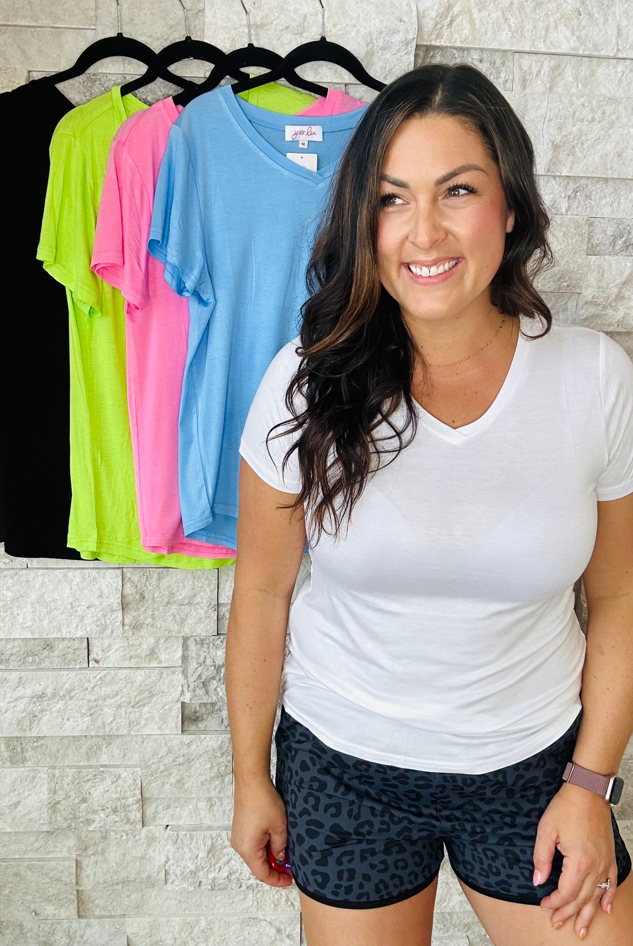 Jess Lea Basic Tee (S-3XL)-100 Short Sleeve-Jess Lea Wholesale-Hello Friends Boutique-Woman's Fashion Boutique Located in Traverse City, MI