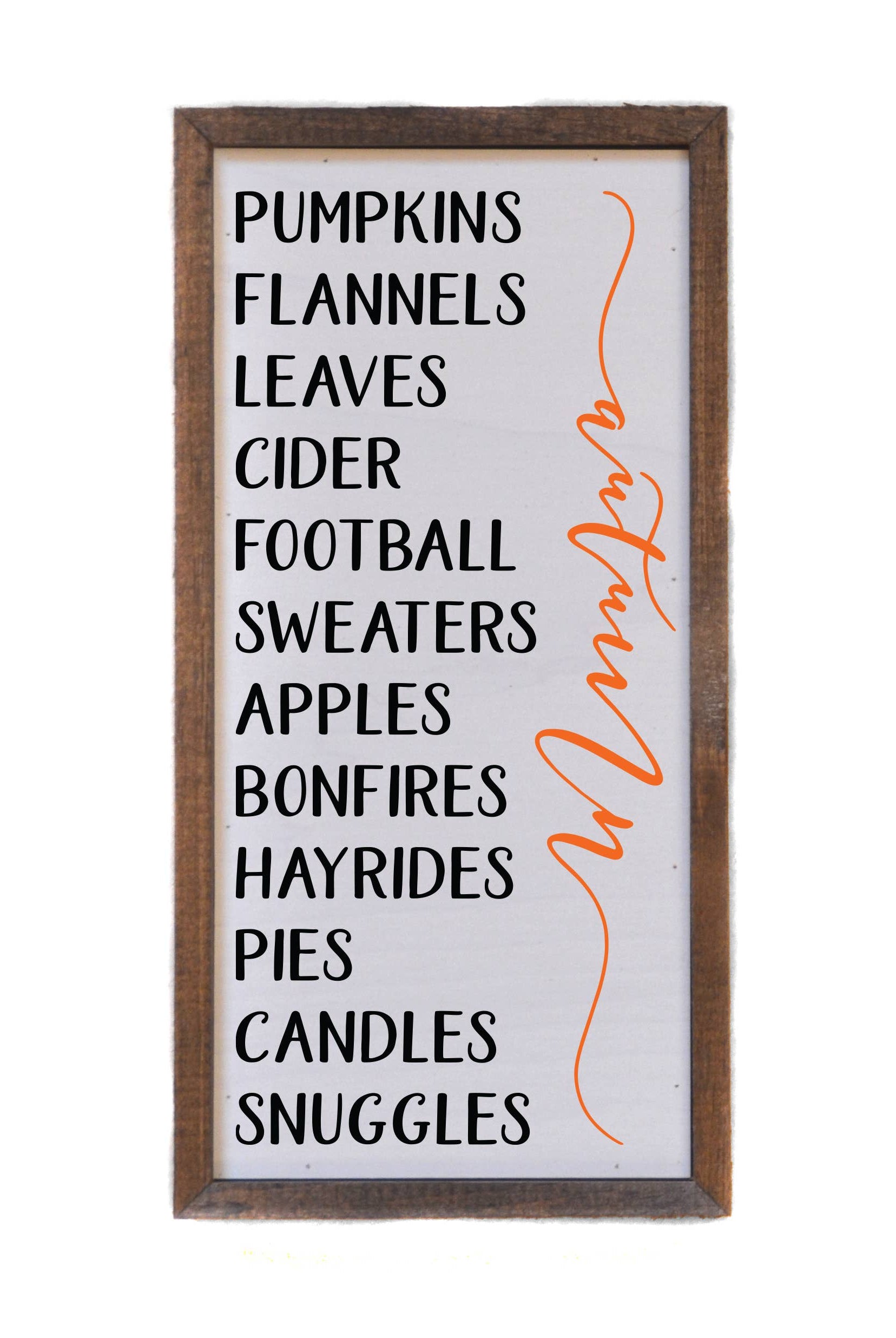 12x6 “Best of Autumn List” – Rustic Autumn Wooden Sign-300 Treats/Gift-Driftless Studios-Hello Friends Boutique-Woman's Fashion Boutique Located in Traverse City, MI