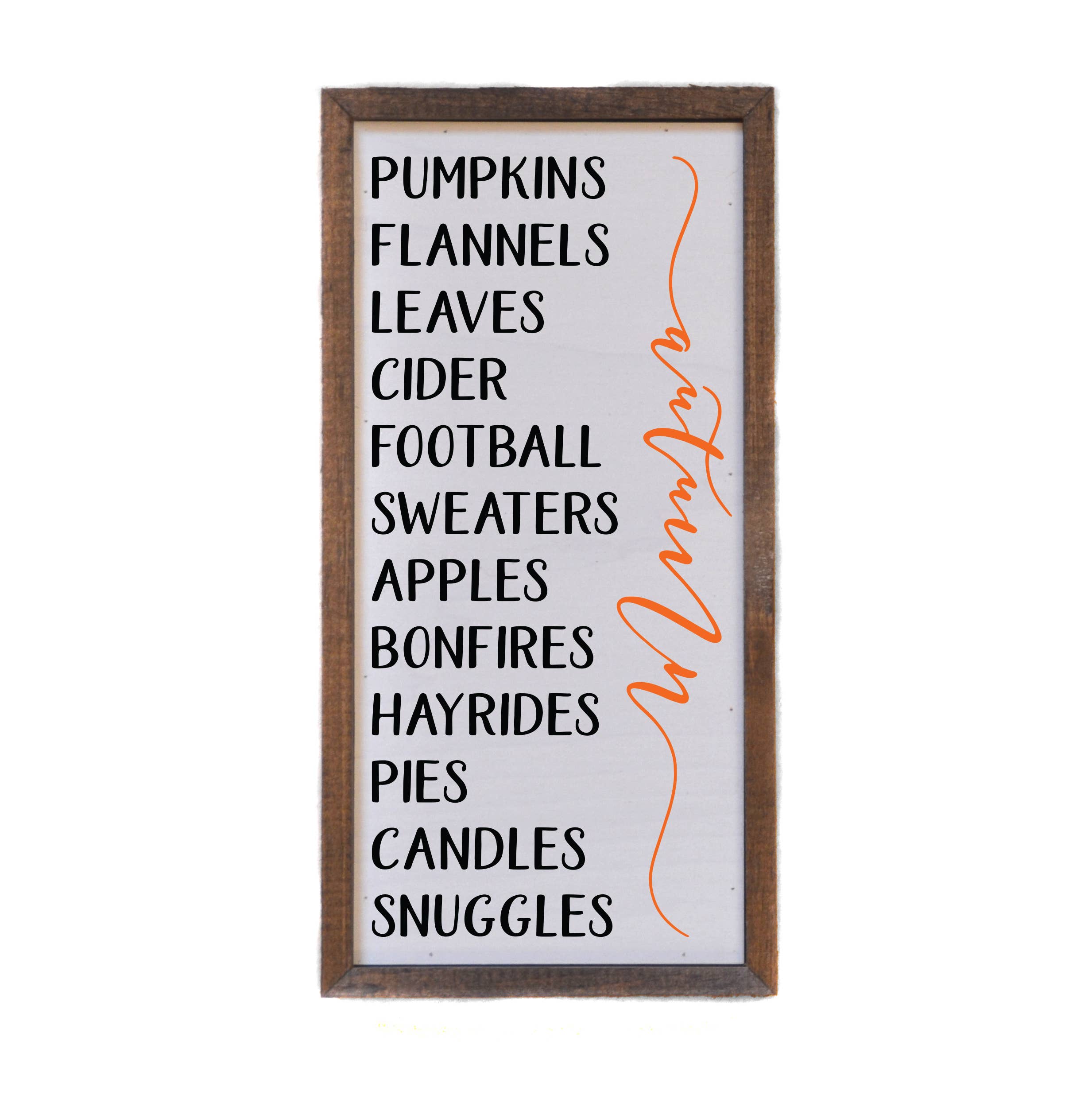 12x6 “Best of Autumn List” – Rustic Autumn Wooden Sign-300 Treats/Gift-Driftless Studios-Hello Friends Boutique-Woman's Fashion Boutique Located in Traverse City, MI