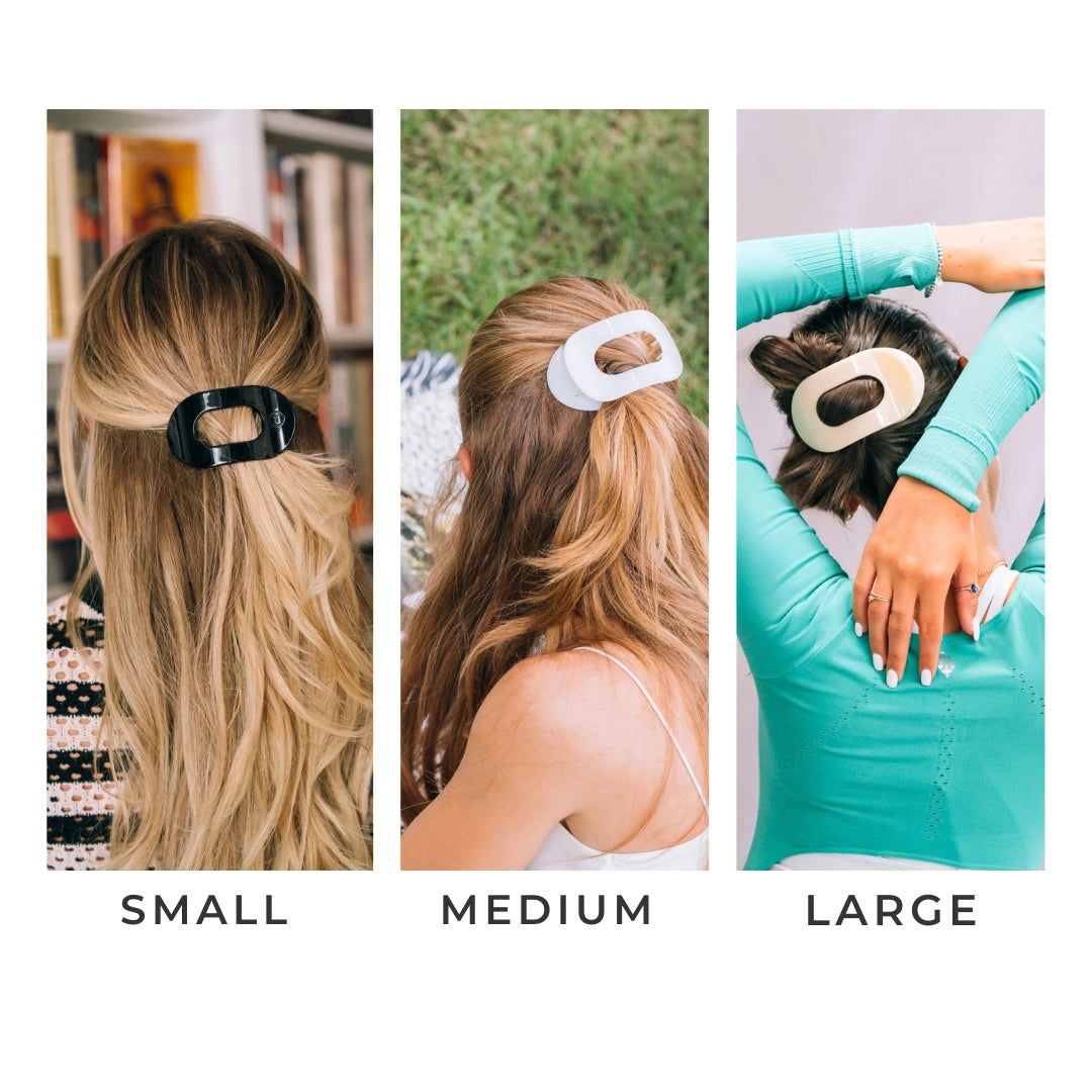 Round Flat Hair Clip | Blonde Tortoise-290 Beauty-faire - TELETIES-Hello Friends Boutique-Woman's Fashion Boutique Located in Traverse City, MI