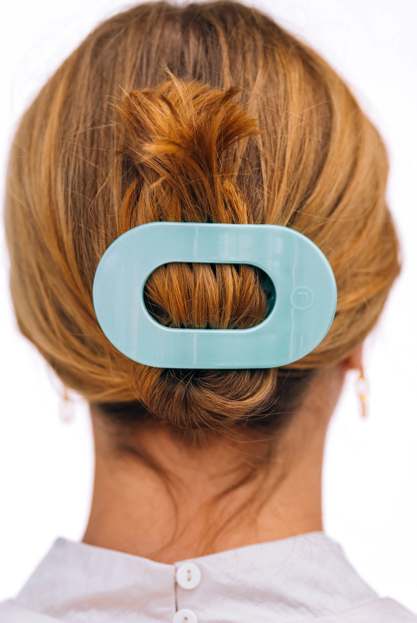 Round Flat Hair Clip | Totally Turquoise-290 Beauty-faire - TELETIES-Hello Friends Boutique-Woman's Fashion Boutique Located in Traverse City, MI