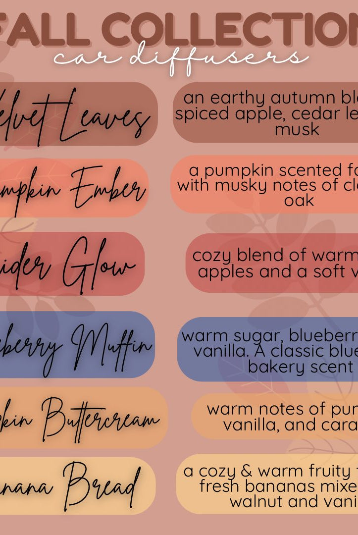 Fall Car Diffuser-300 Treats/Gift-Scented by Elle-Hello Friends Boutique-Woman's Fashion Boutique Located in Traverse City, MI