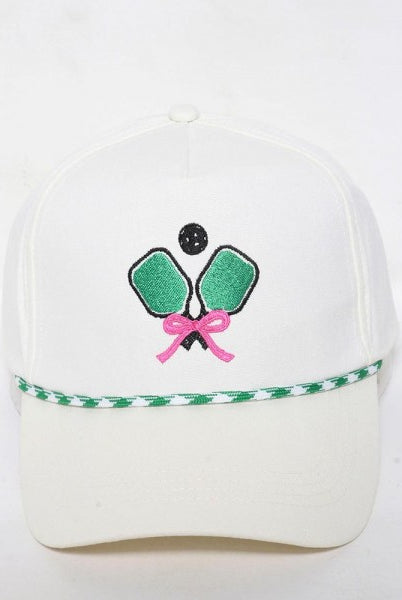 Pickleball Paddles with Bow Cap-280 Other Accessories-Judson-Hello Friends Boutique-Woman's Fashion Boutique Located in Traverse City, MI