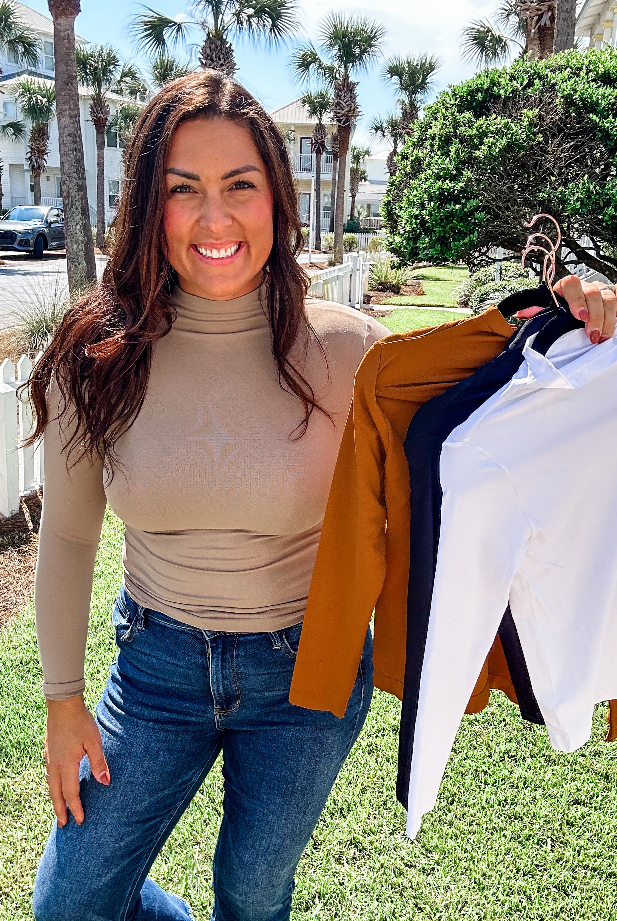 Mock Neck Seamless Long Sleeve (OS-Plus)-110 Long Sleeves-Yelete-Hello Friends Boutique-Woman's Fashion Boutique Located in Traverse City, MI