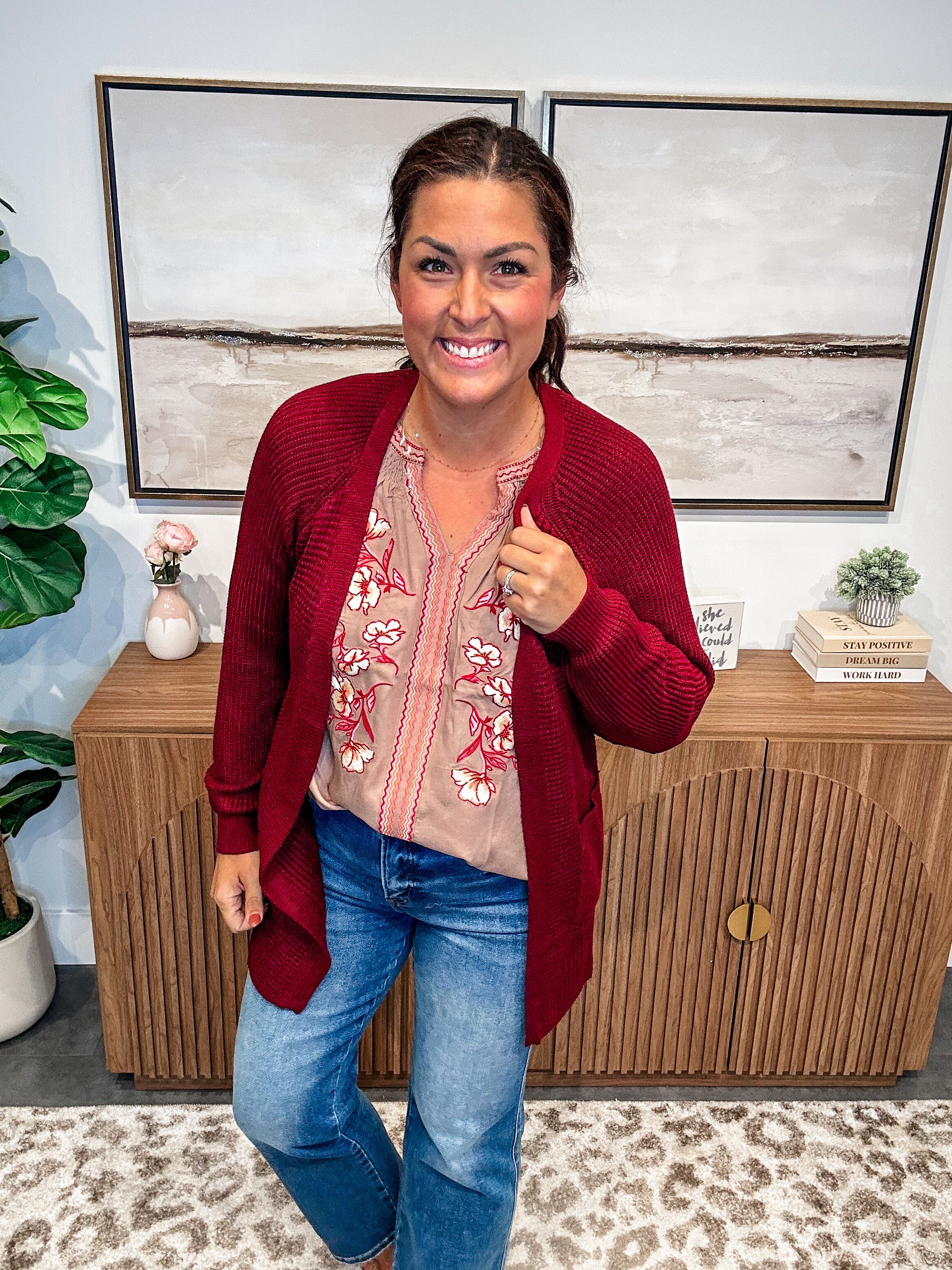 Boho Bloom Blouse (S-L)-110 Long Sleeve-Easel-Hello Friends Boutique-Woman's Fashion Boutique Located in Traverse City, MI