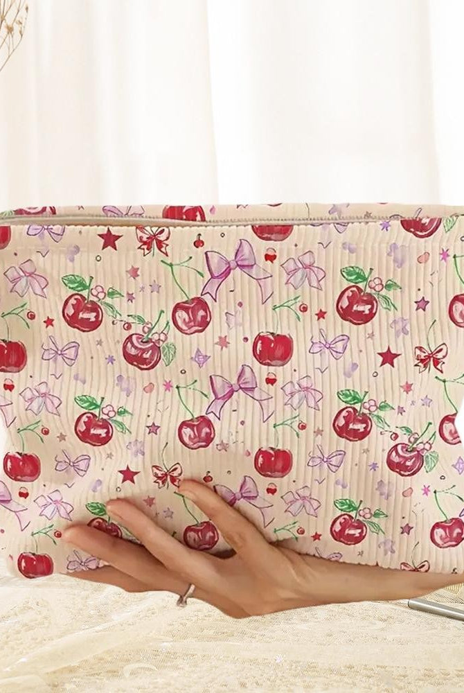 Corduroy Bows, Cherries, & Stars Pouch-260 Bags-Judson-Hello Friends Boutique-Woman's Fashion Boutique Located in Traverse City, MI