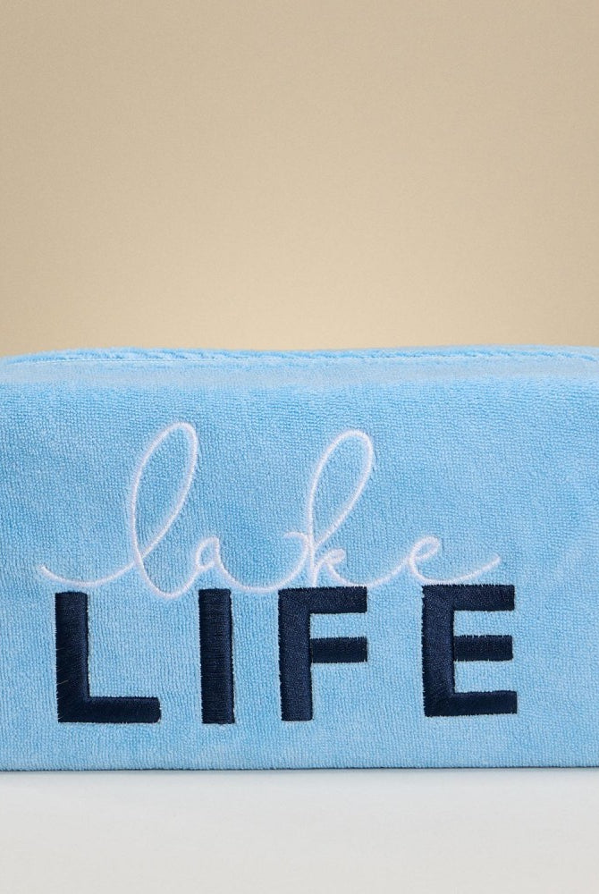 Lake Life Embroidered Pouch-260 Bags-Judson-Hello Friends Boutique-Woman's Fashion Boutique Located in Traverse City, MI