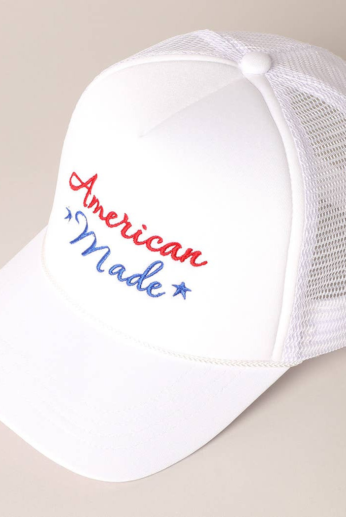 American Made Trucker Hat-280 Other Accessories-Fashion City-Hello Friends Boutique-Woman's Fashion Boutique Located in Traverse City, MI