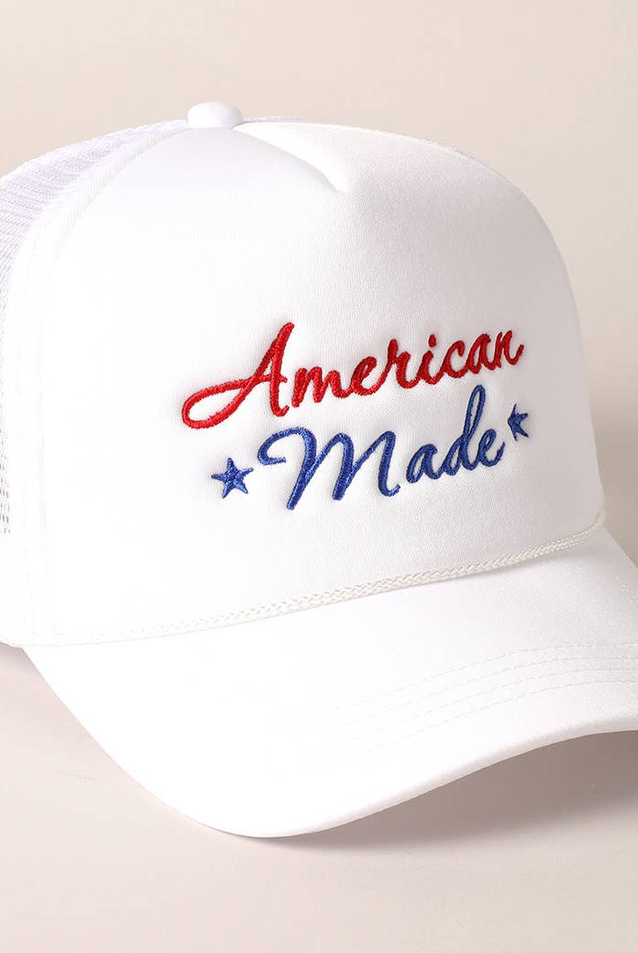 American Made Trucker Hat-280 Other Accessories-Fashion City-Hello Friends Boutique-Woman's Fashion Boutique Located in Traverse City, MI