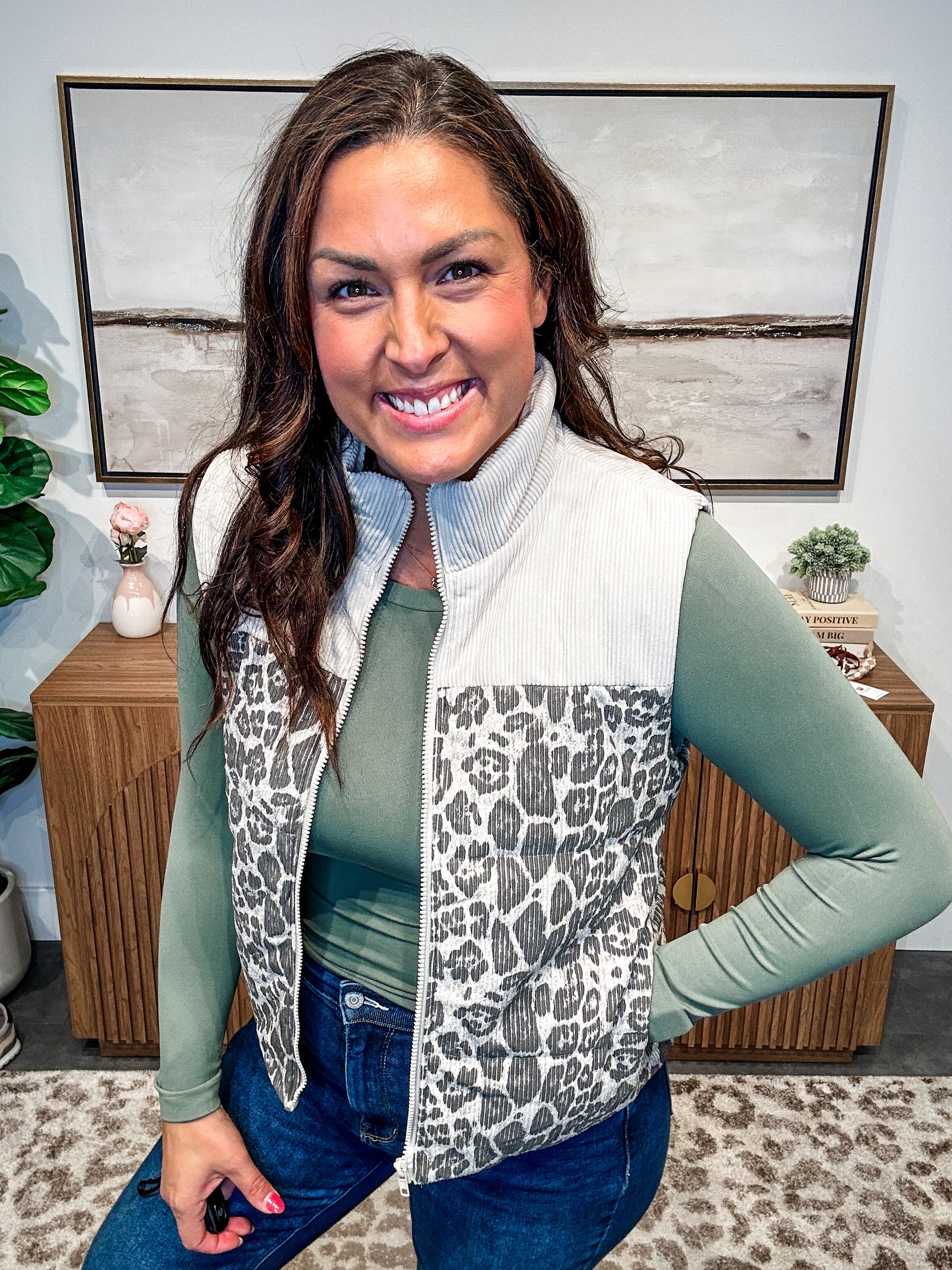 Fierce & Fluffy Puffer Vest (S-XL)-120 Sleeveless-Staccato-Hello Friends Boutique-Woman's Fashion Boutique Located in Traverse City, MI