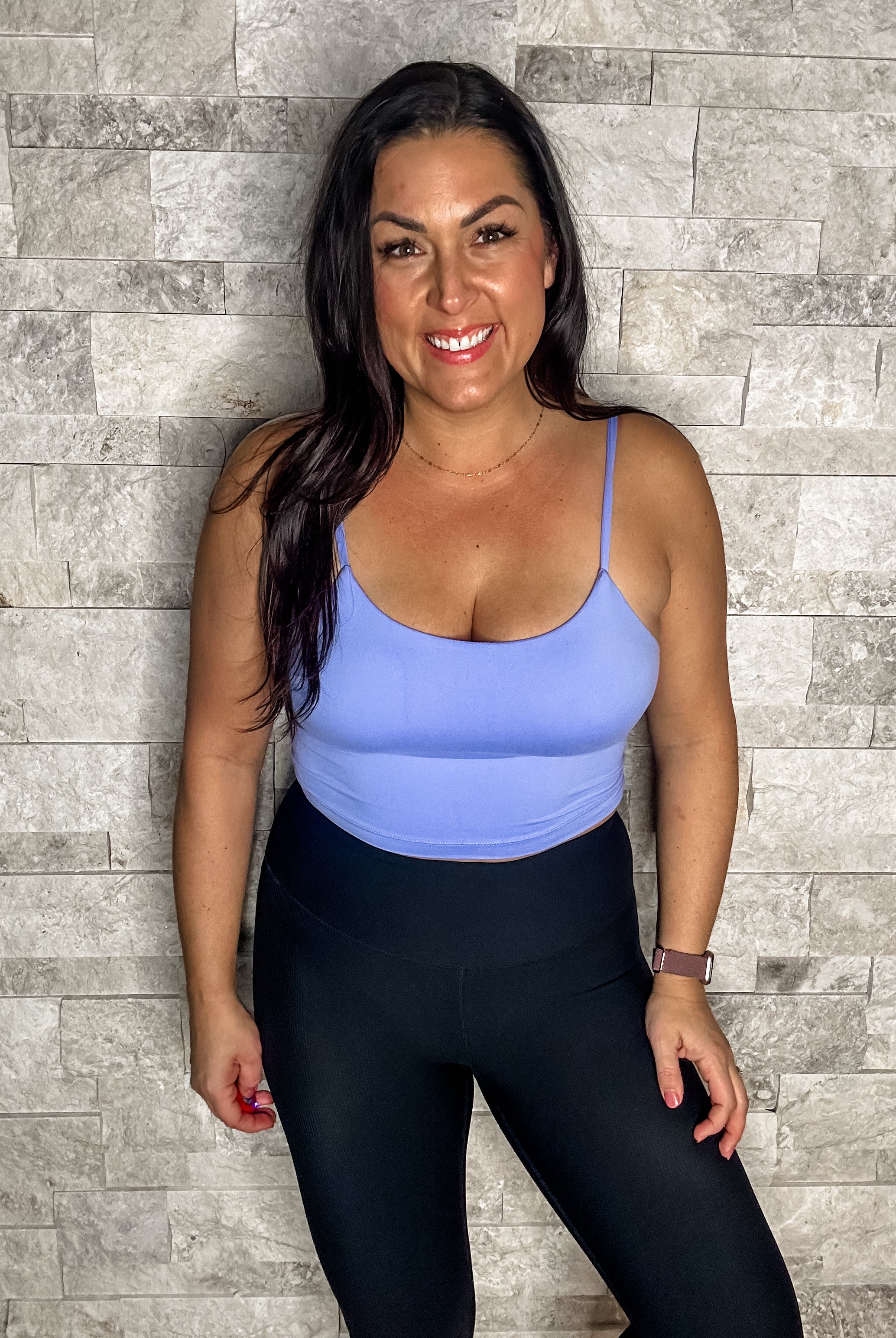 Worth The Chase Camisole in Blue Hyacinth (S-3XL)-120 Sleeveless-Rae Mode-Hello Friends Boutique-Woman's Fashion Boutique Located in Traverse City, MI