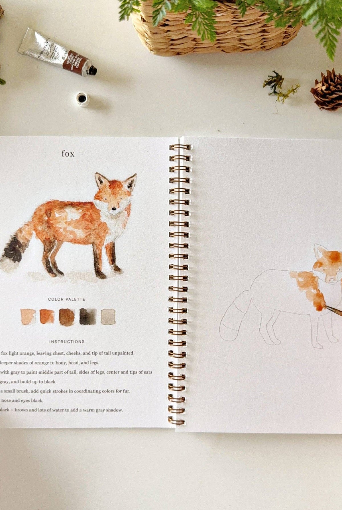 Woodland Watercolor Workbook-300 Treats/Gift-emily lex studio-Hello Friends Boutique-Woman's Fashion Boutique Located in Traverse City, MI