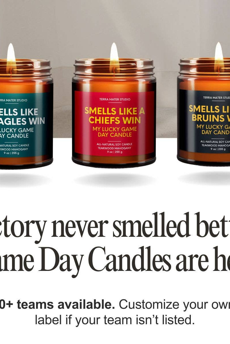 Lions Win Lucky Game Day Candle-300 Treats/Gift-Terra Mater Studio LLC-Hello Friends Boutique-Woman's Fashion Boutique Located in Traverse City, MI