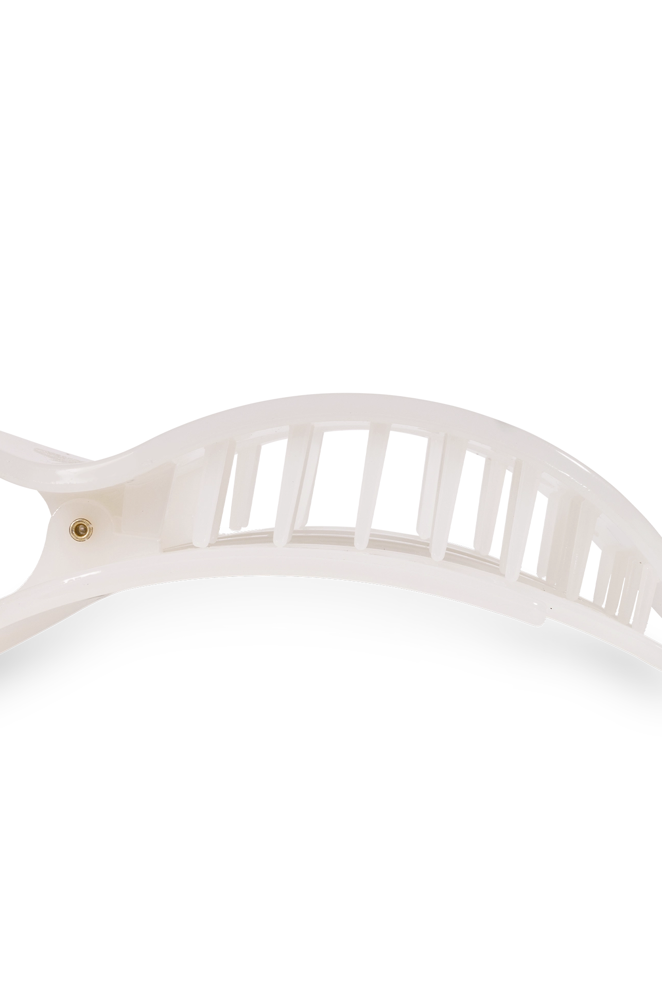Round Flat Hair Clip | Coconut White-290 Beauty-faire - TELETIES-Hello Friends Boutique-Woman's Fashion Boutique Located in Traverse City, MI