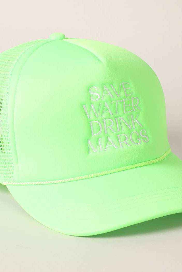 Save Water Drink Margs Trucker Cap-280 Other Accessories-Fashion City-Hello Friends Boutique-Woman's Fashion Boutique Located in Traverse City, MI