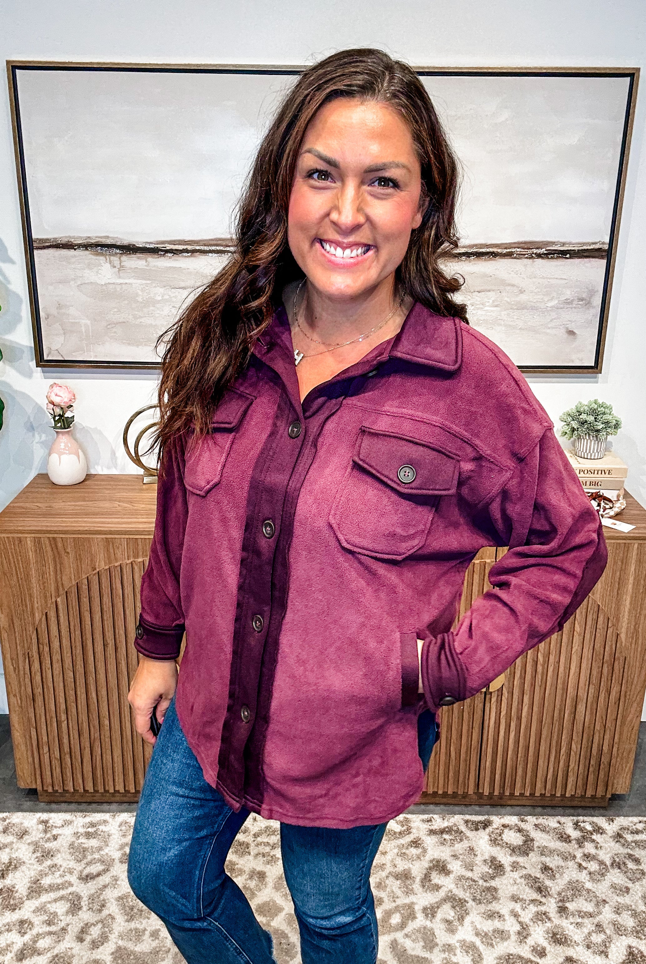 Cozy Comet Fleece Shacket (S-XL)-170 Jackets-Zenana-Hello Friends Boutique-Woman's Fashion Boutique Located in Traverse City, MI