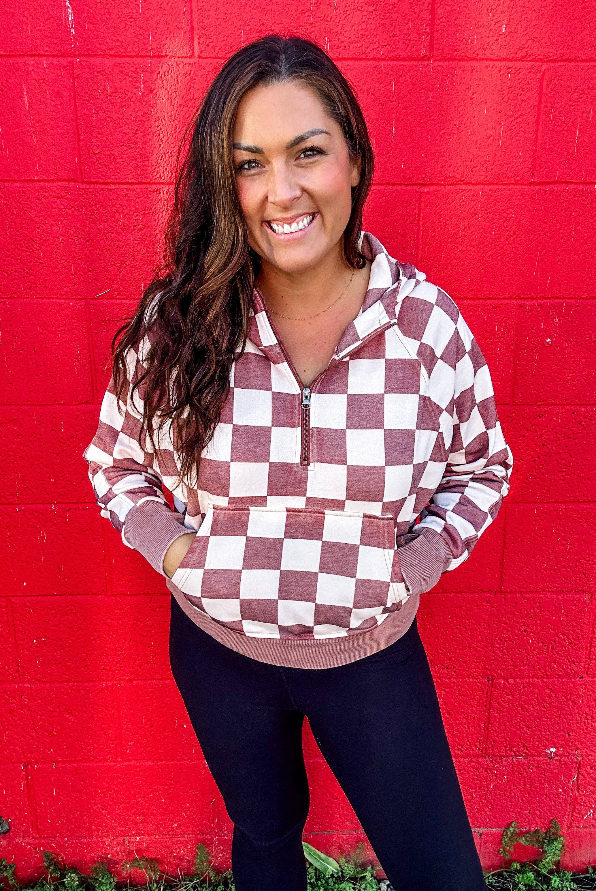 Easy Does It Pullover in Checkered (XS-1XL)-140 Sweaters-Blakeley-Hello Friends Boutique-Woman's Fashion Boutique Located in Traverse City, MI