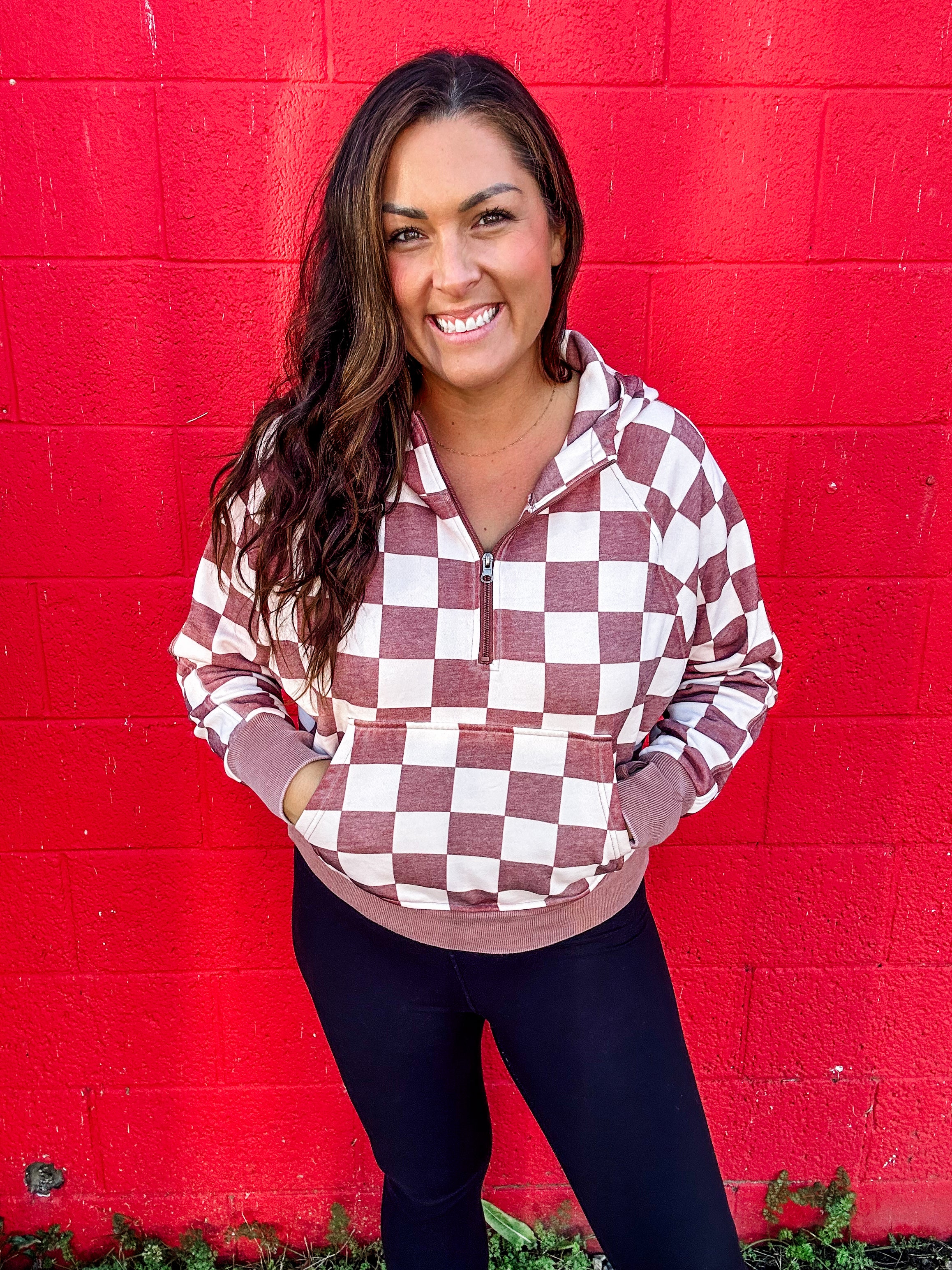 Easy Does It Pullover in Checkered (XS-1XL)-140 Sweaters-Blakeley-Hello Friends Boutique-Woman's Fashion Boutique Located in Traverse City, MI