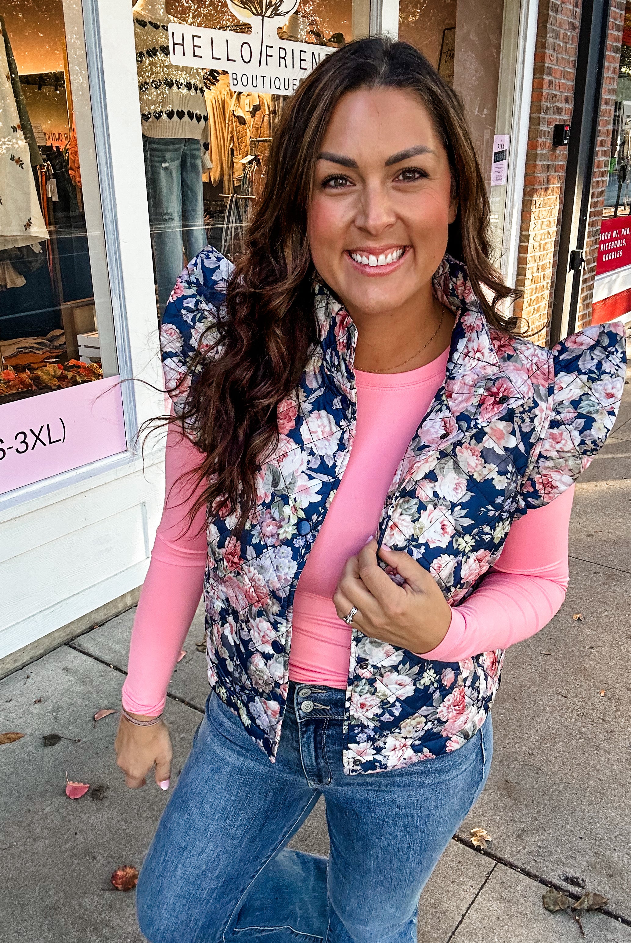Blossom Breeze Quilted Vest (S-3XL)-120 Sleeveless-Oddi-Hello Friends Boutique-Woman's Fashion Boutique Located in Traverse City, MI