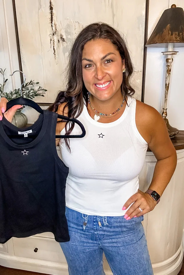 The Starlight Tank (S-3XL)-120 Sleeveless-White Birch-Hello Friends Boutique-Woman's Fashion Boutique Located in Traverse City, MI