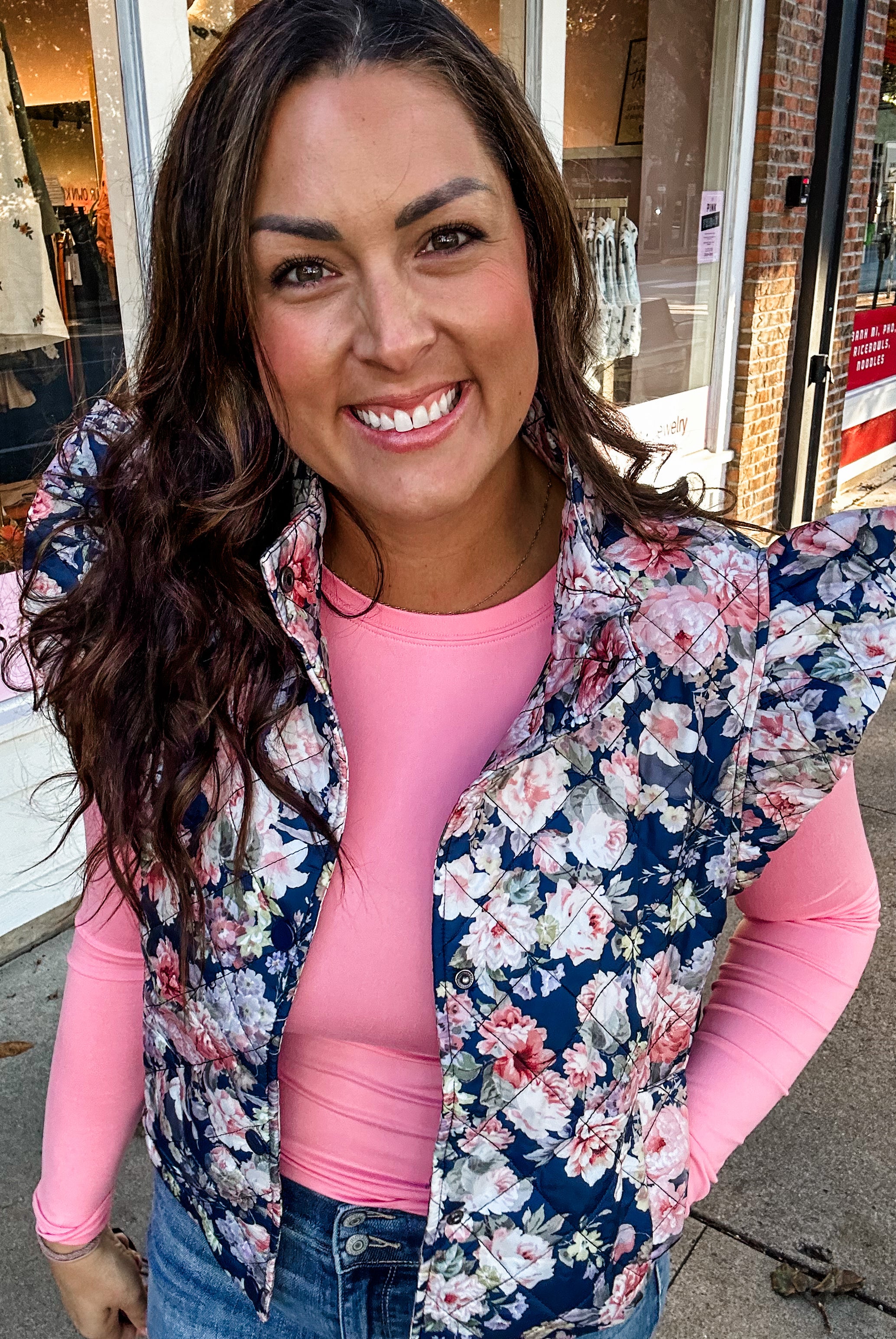 Blossom Breeze Quilted Vest (S-3XL)-120 Sleeveless-Oddi-Hello Friends Boutique-Woman's Fashion Boutique Located in Traverse City, MI