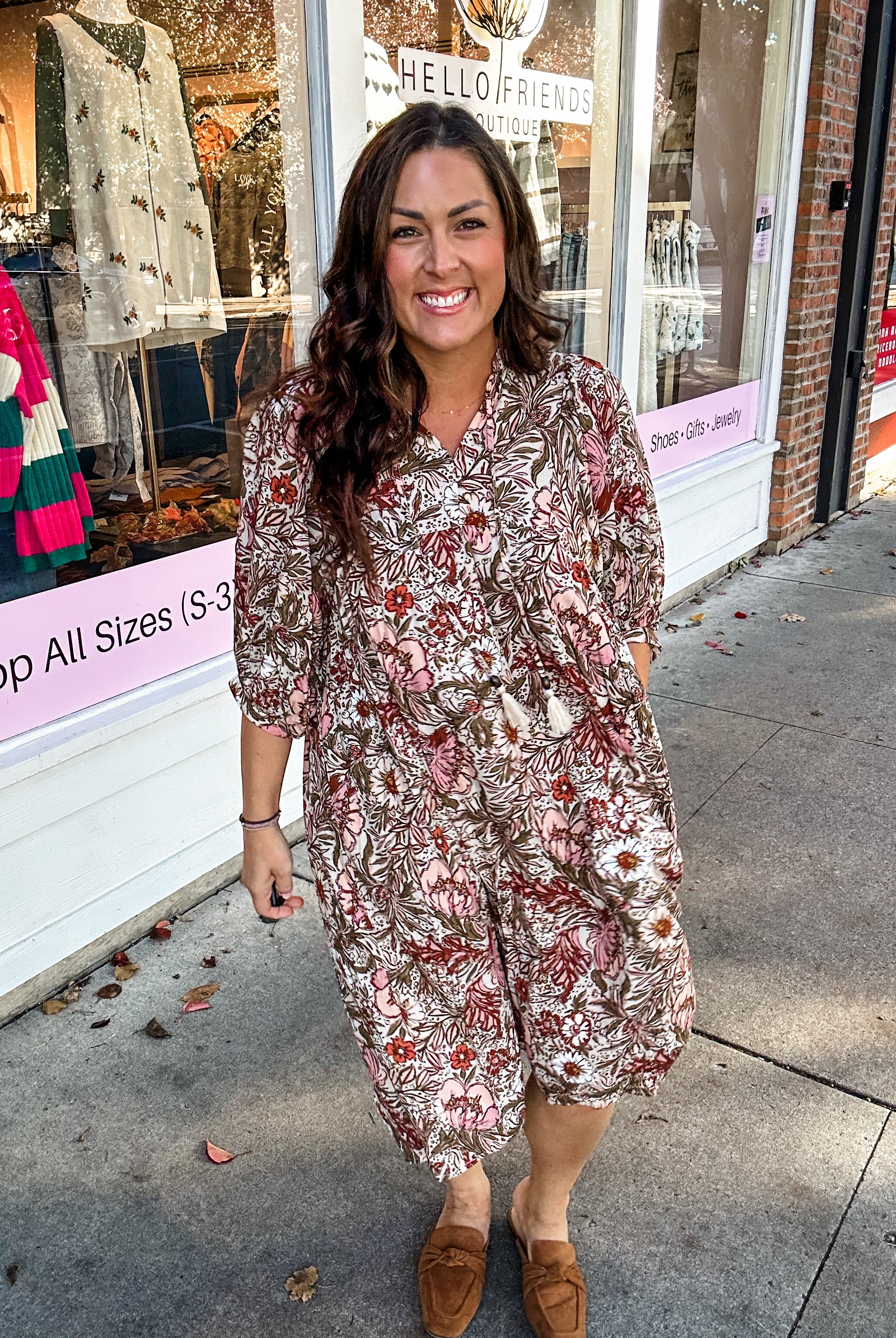 Sienna Bloom Boho Maxi Dress (S-3XL)-180 Dresses-Oddi-Hello Friends Boutique-Woman's Fashion Boutique Located in Traverse City, MI