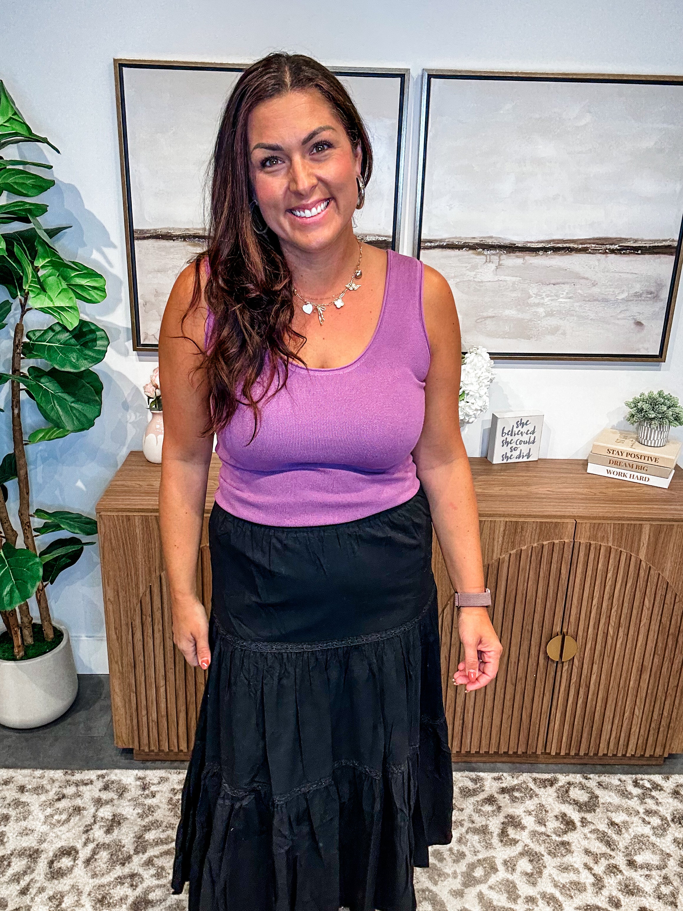 Lace Me Lovely Skirt (S-XL)-220 Shorts/Skirts/Skorts-White Birch-Hello Friends Boutique-Woman's Fashion Boutique Located in Traverse City, MI