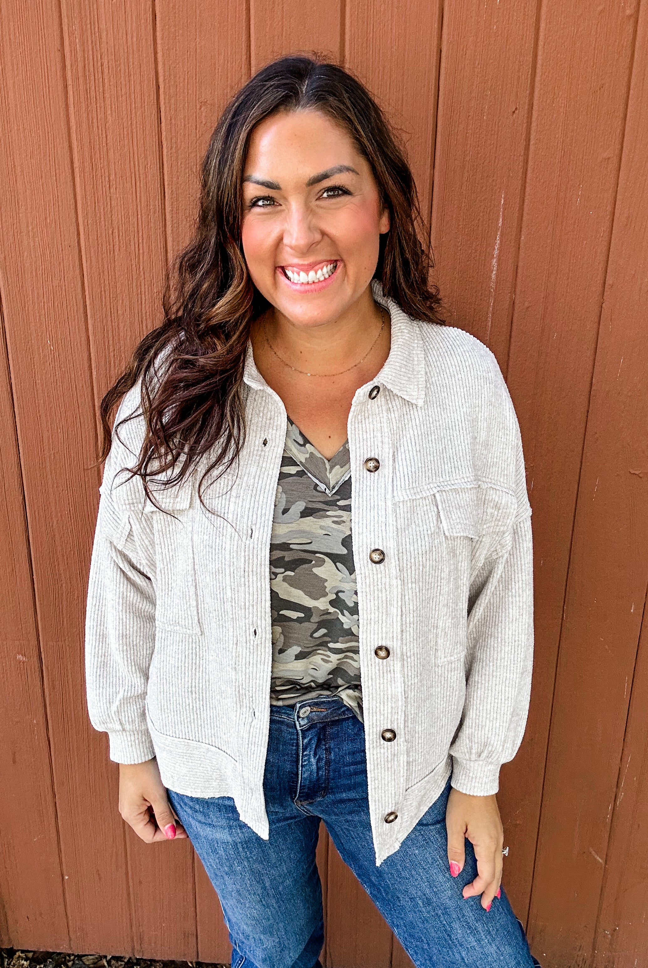 Weekend Warm-Up Jacket (S-XL)-170 Jackets-White Birch-Hello Friends Boutique-Woman's Fashion Boutique Located in Traverse City, MI