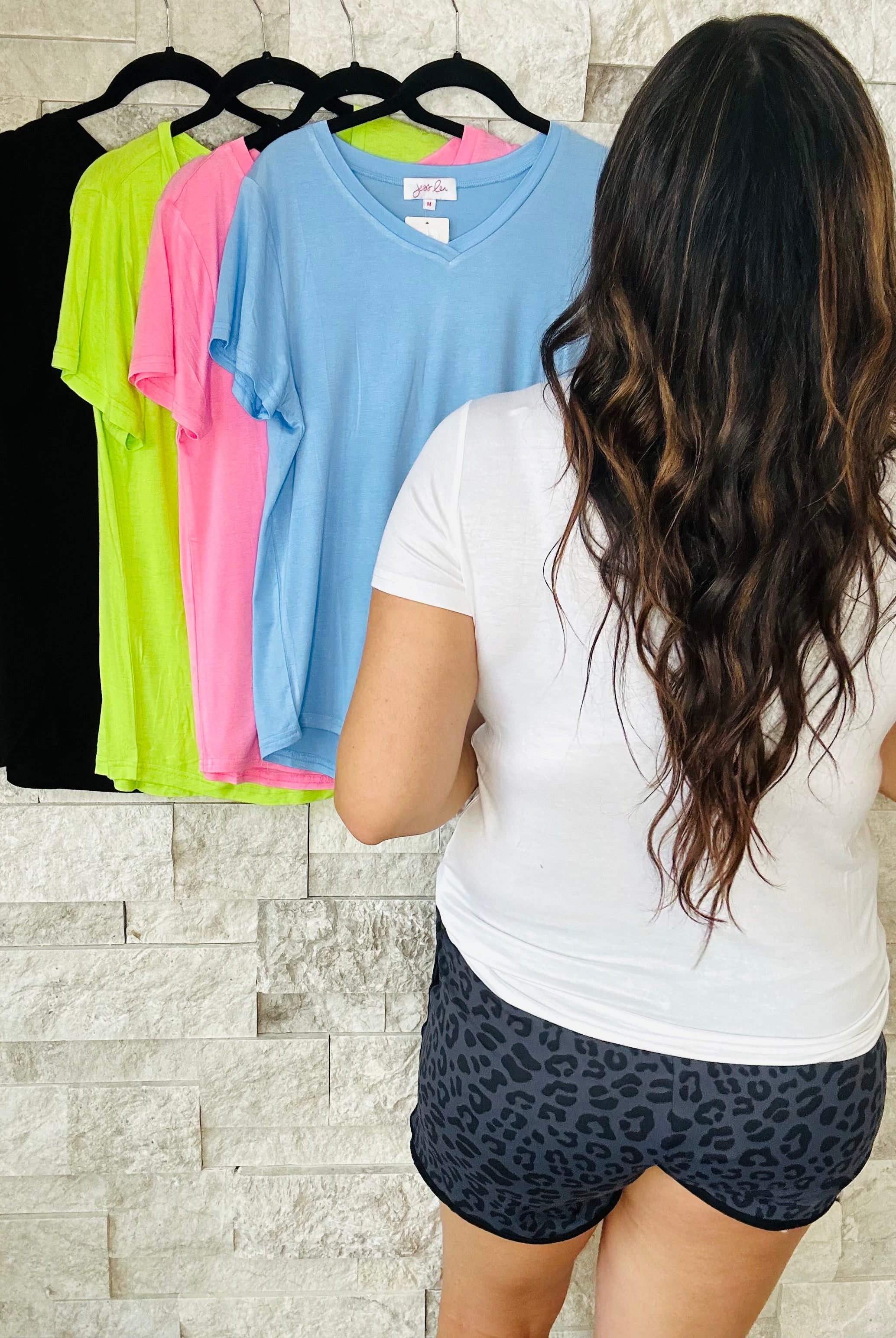 Jess Lea Basic Tee (S-3XL)-100 Short Sleeve-Jess Lea Wholesale-Hello Friends Boutique-Woman's Fashion Boutique Located in Traverse City, MI