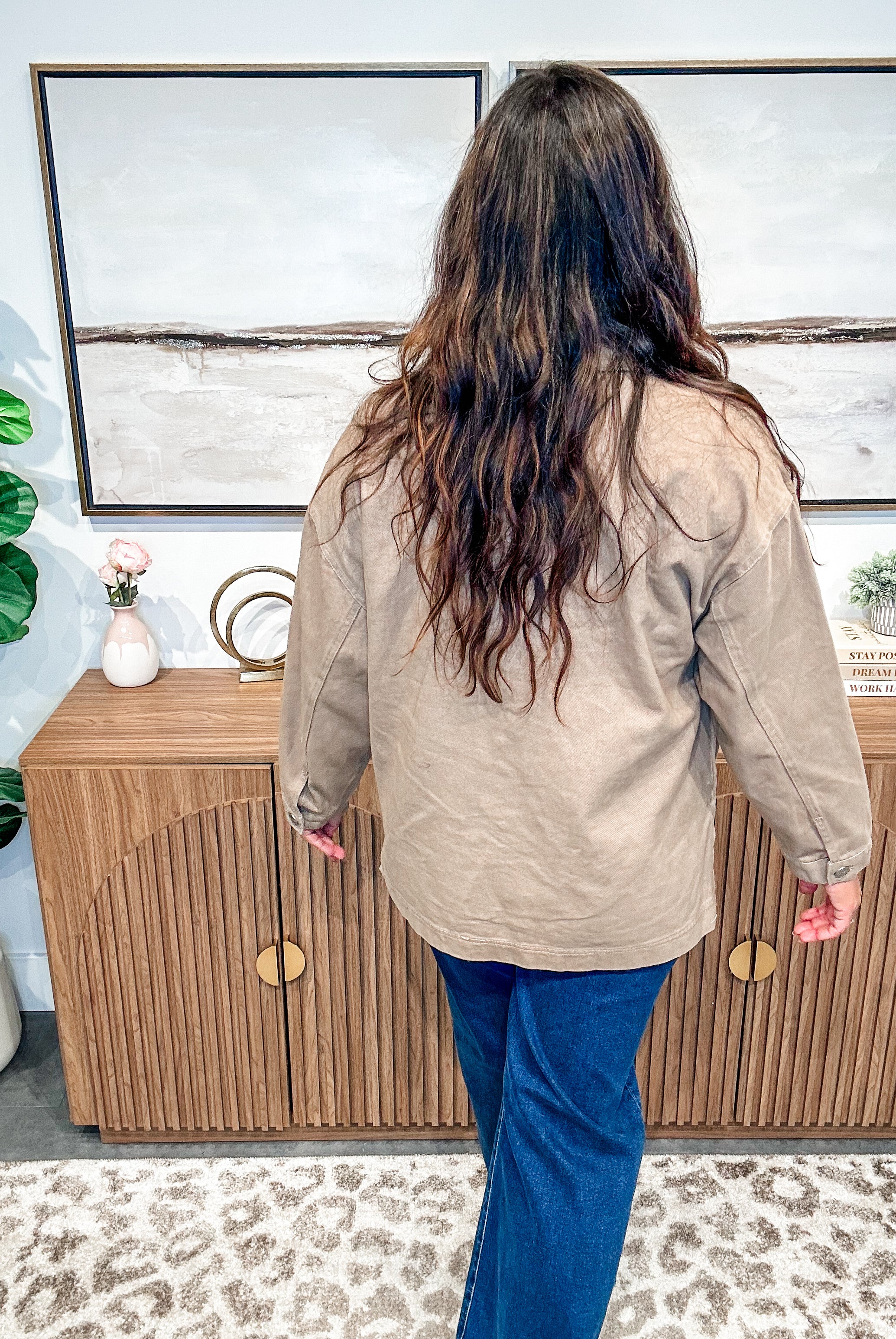 The Side Step Denim Jacket (S-XL)-170 Jackets-RISEN-Hello Friends Boutique-Woman's Fashion Boutique Located in Traverse City, MI