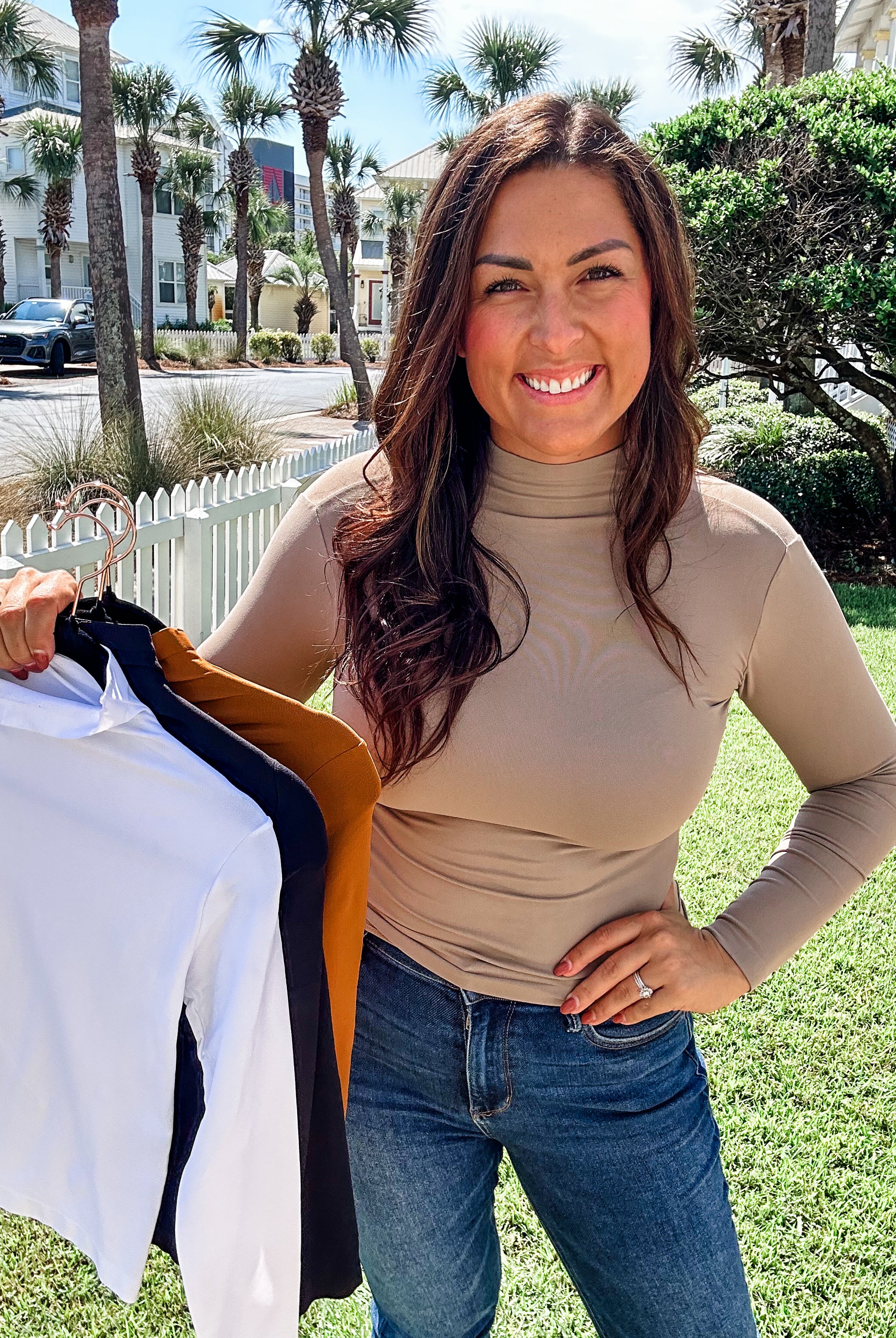 Mock Neck Seamless Long Sleeve (OS-Plus)-110 Long Sleeves-Yelete-Hello Friends Boutique-Woman's Fashion Boutique Located in Traverse City, MI