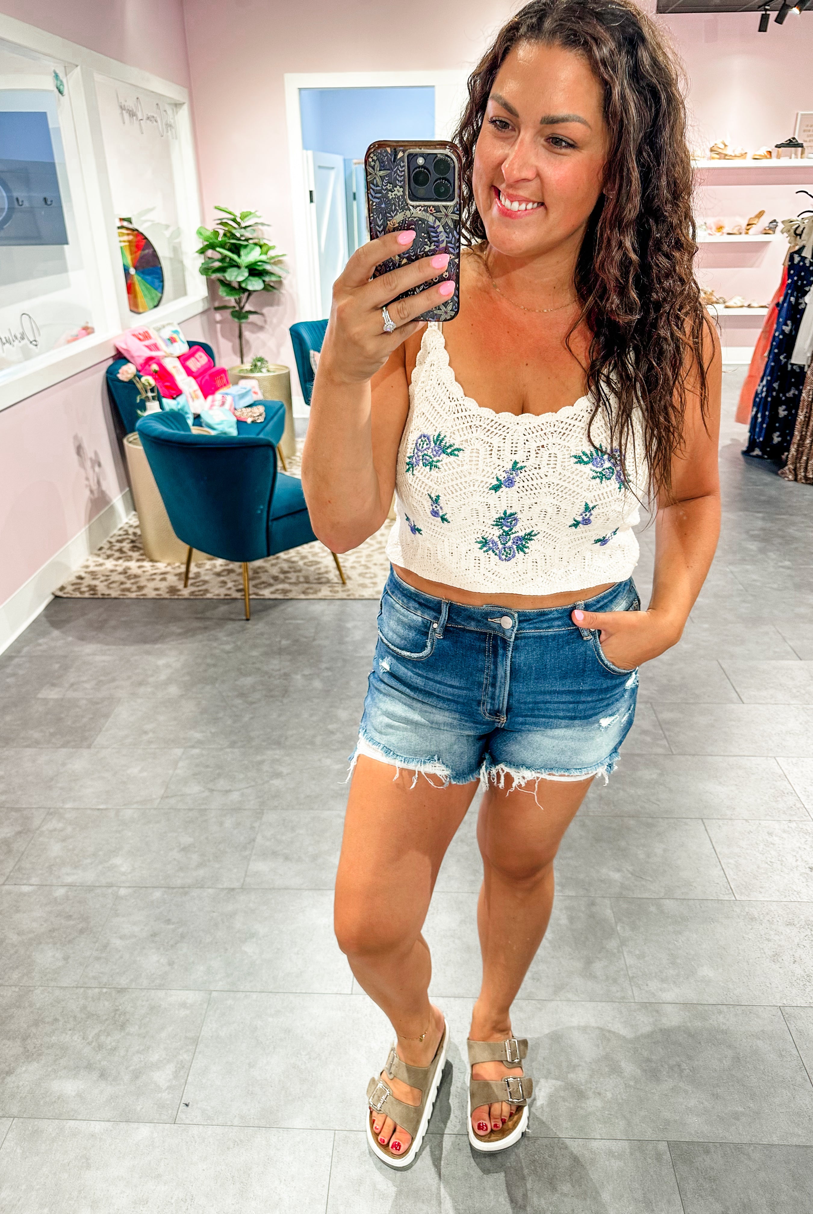 Love Somebody Top in Blue (S/M-M/L)-120 Sleeveless-So Me-Hello Friends Boutique-Woman's Fashion Boutique Located in Traverse City, MI