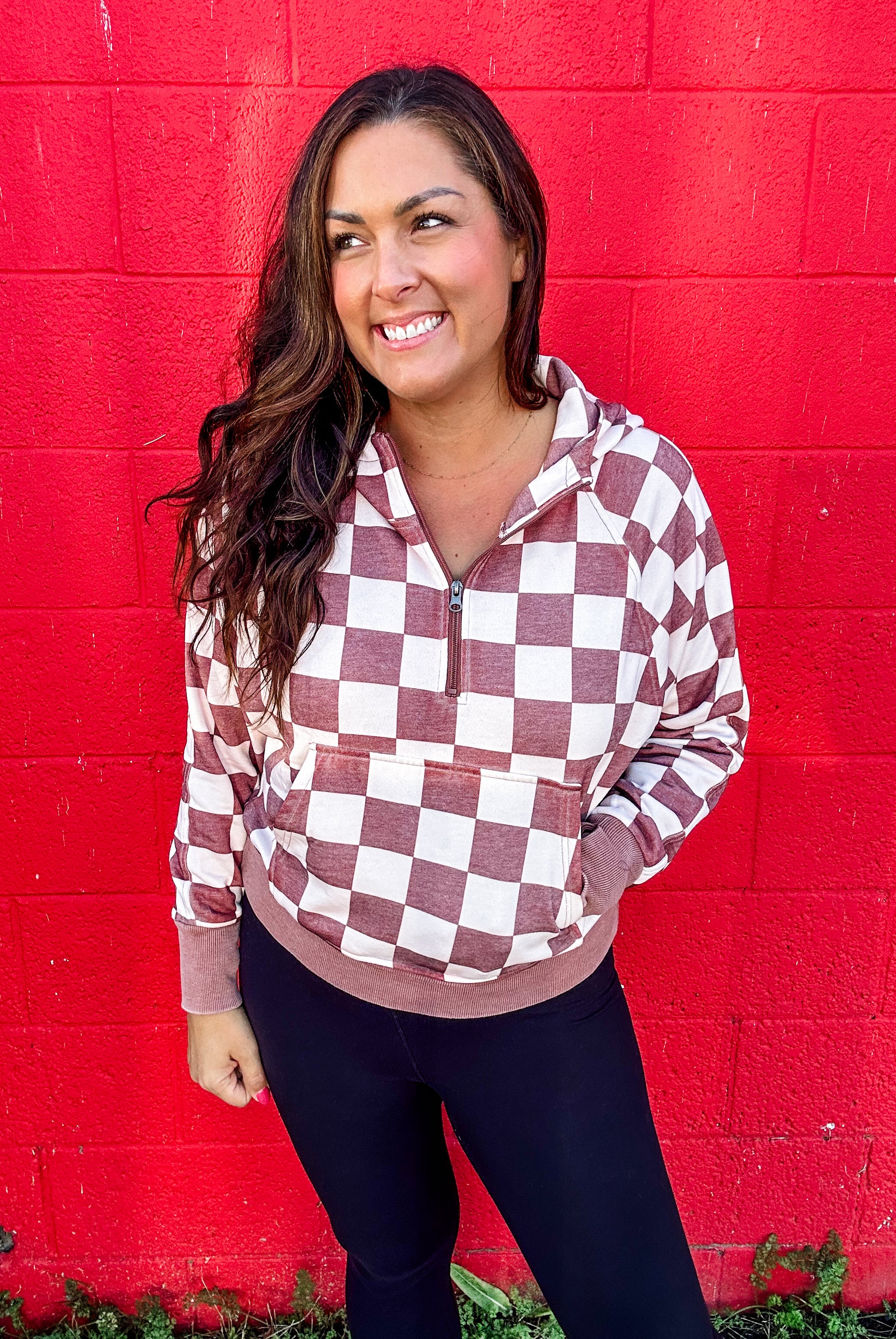 Easy Does It Pullover in Checkered (XS-1XL)-140 Sweaters-Blakeley-Hello Friends Boutique-Woman's Fashion Boutique Located in Traverse City, MI