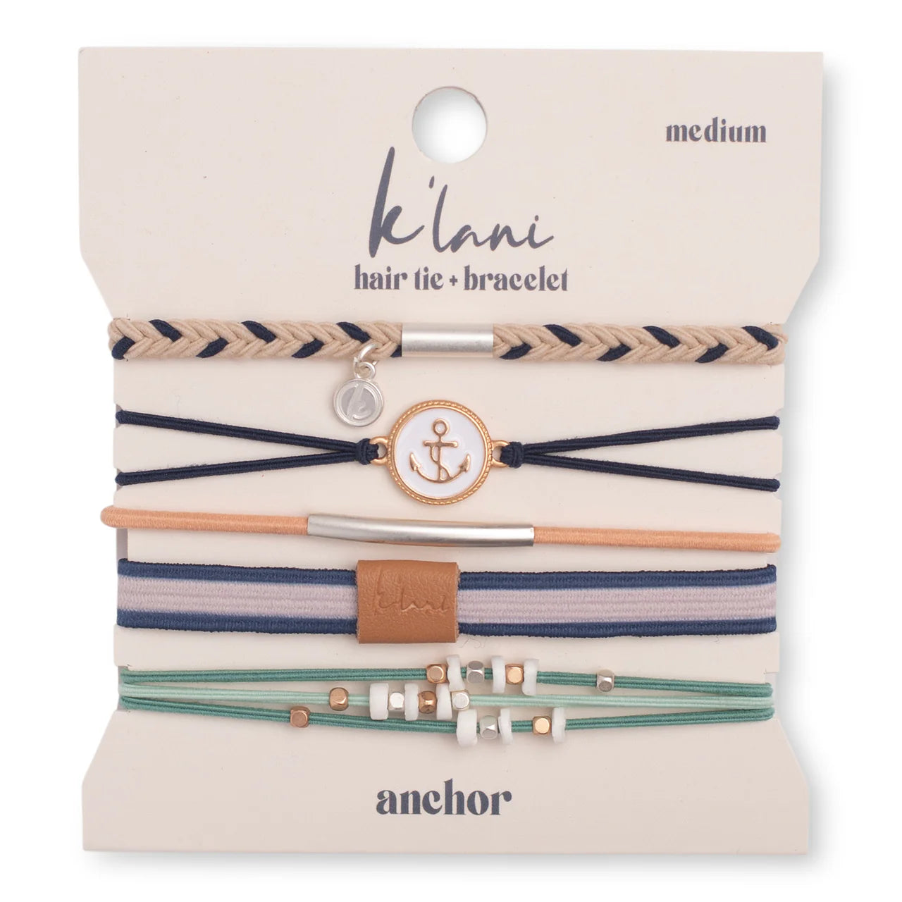 K'Lani Hair Tie Bracelets - Anchor-240 Jewelry-K'Lani-Hello Friends Boutique-Woman's Fashion Boutique Located in Traverse City, MI