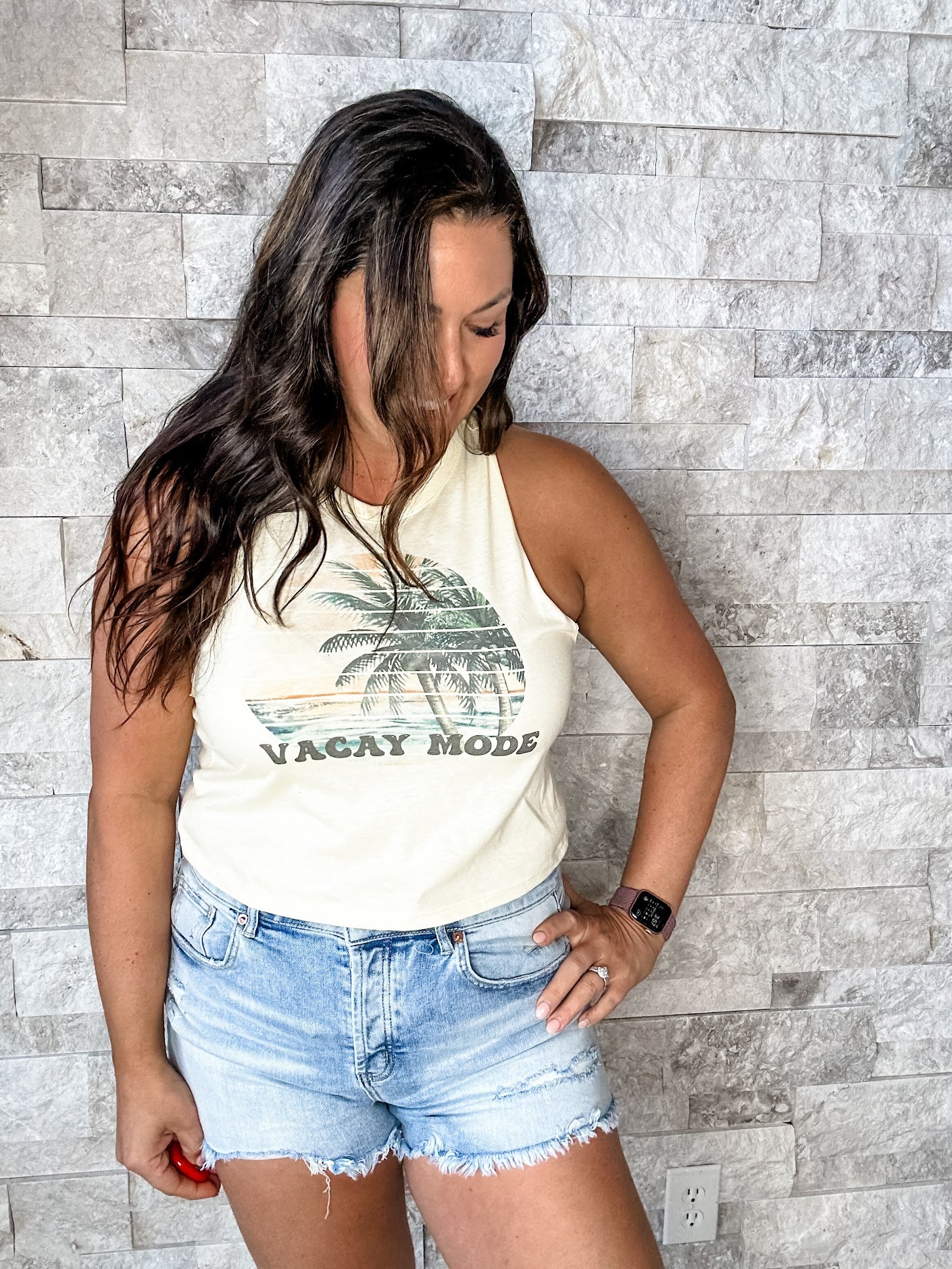 Vacay Mode Tank (S-3XL)-130 Graphic Tees-FOX & OWL-Hello Friends Boutique-Woman's Fashion Boutique Located in Traverse City, MI