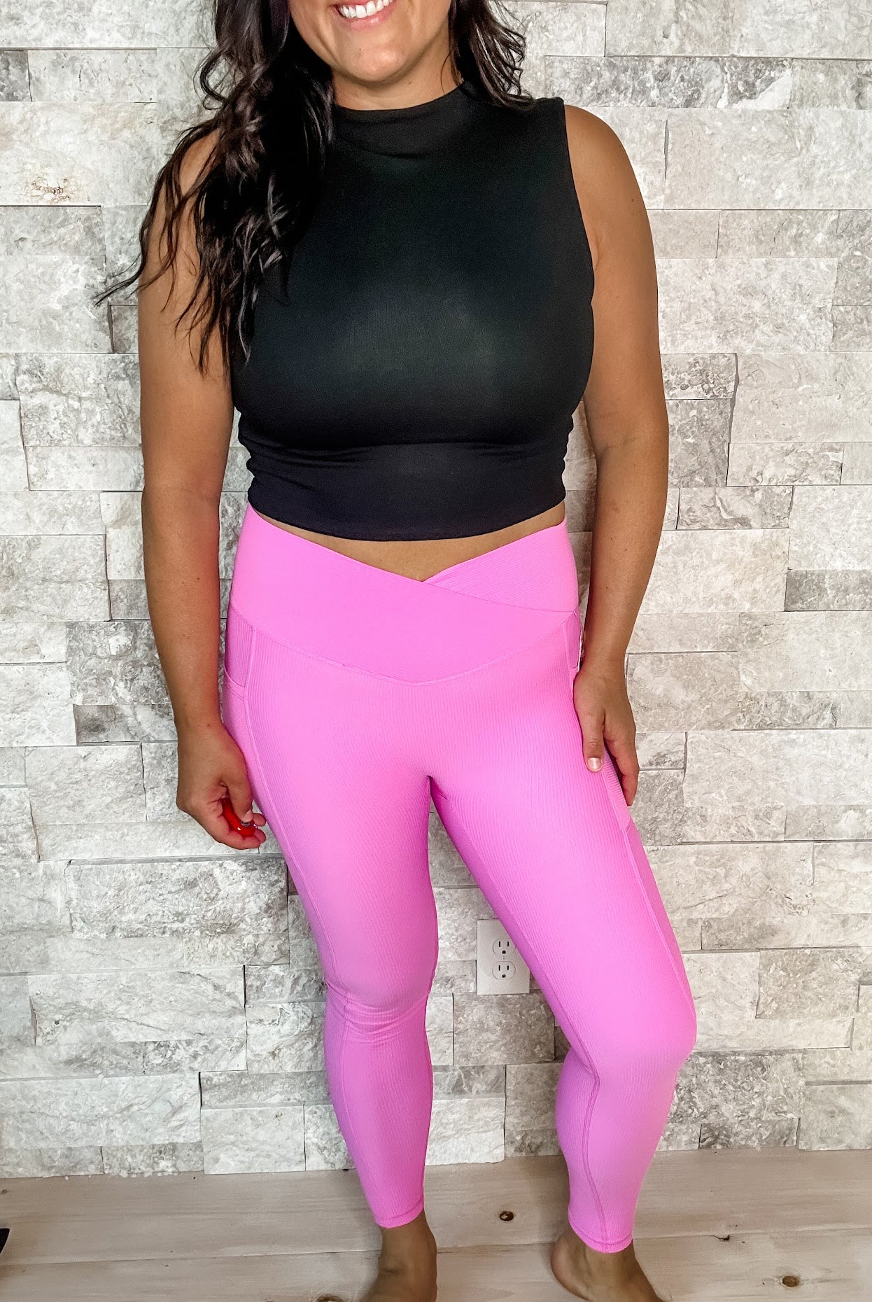 Molly Max Sculpt Diagonal Ribbed Leggings (S-3XL)-210 Leggings/Joggers-With Love, Molly-Hello Friends Boutique-Woman's Fashion Boutique Located in Traverse City, MI