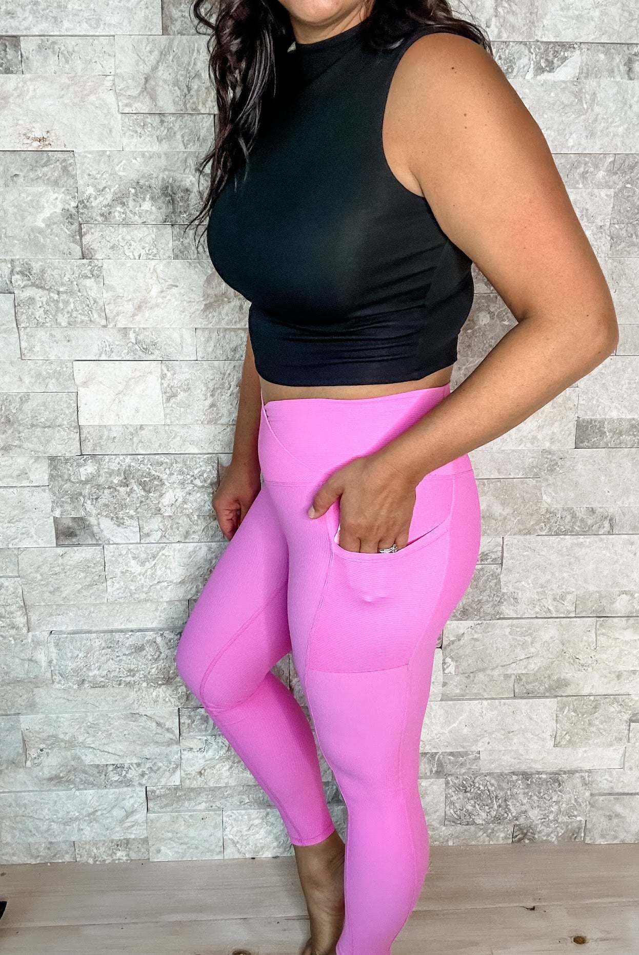Molly Max Sculpt Diagonal Ribbed Leggings (S-3XL)-210 Leggings/Joggers-With Love, Molly-Hello Friends Boutique-Woman's Fashion Boutique Located in Traverse City, MI